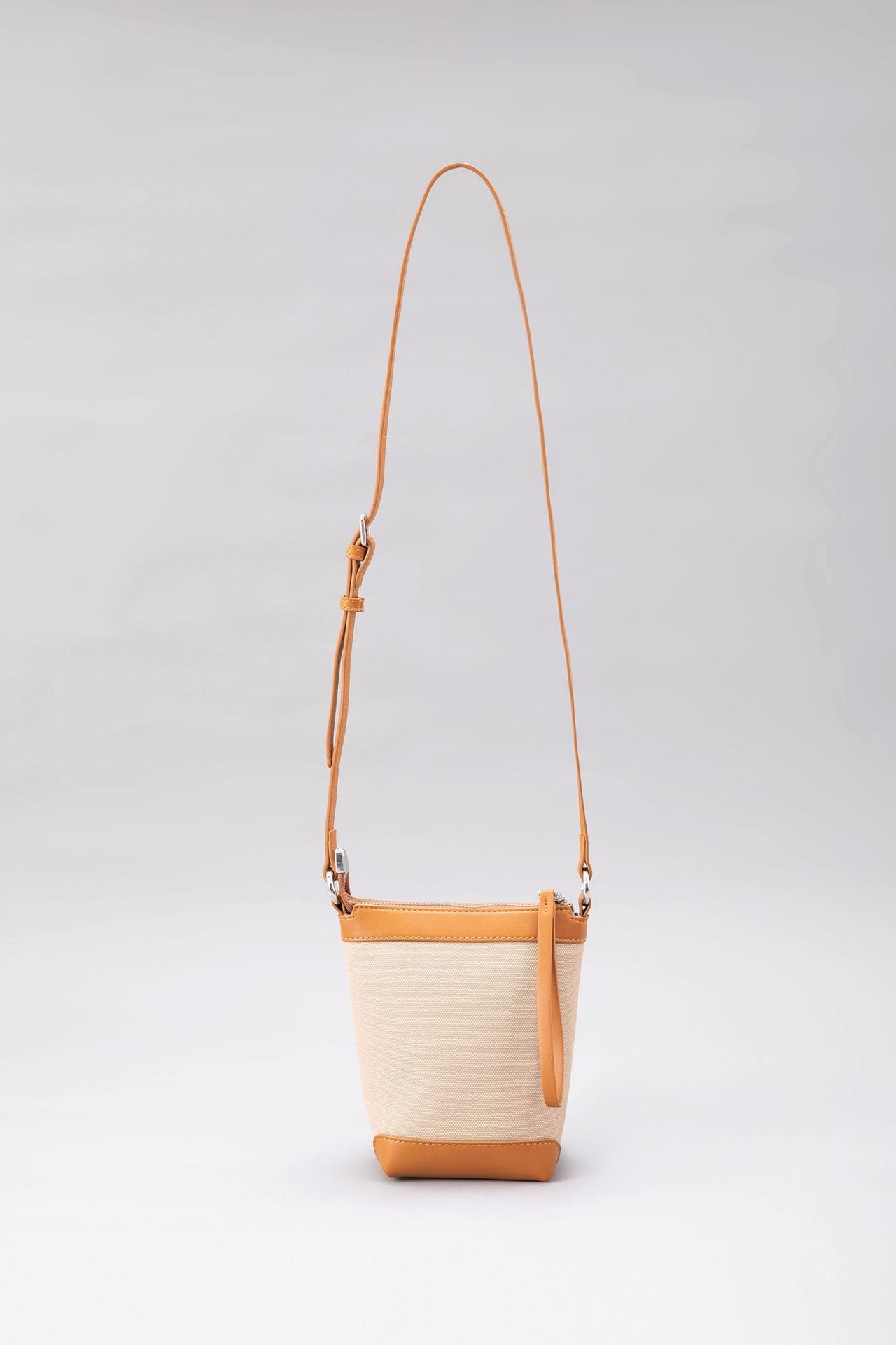 Contrast Fabric Bucket Bag