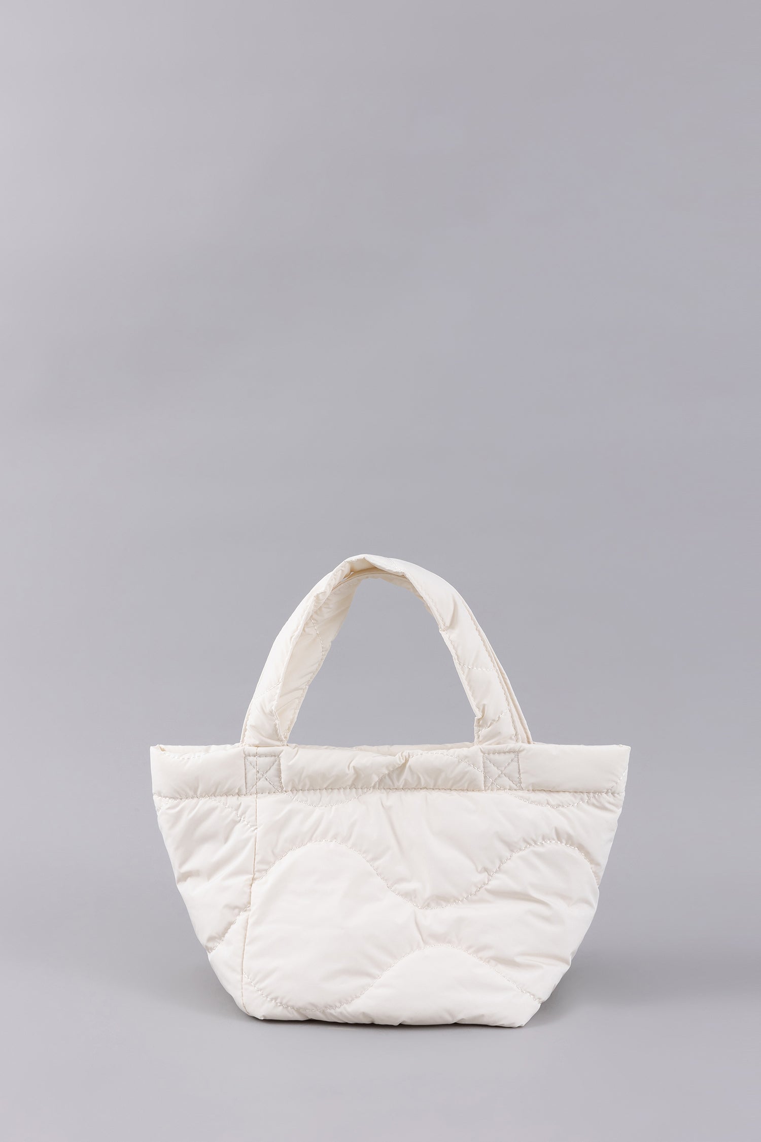 Hearts Quilted Bag - Cream