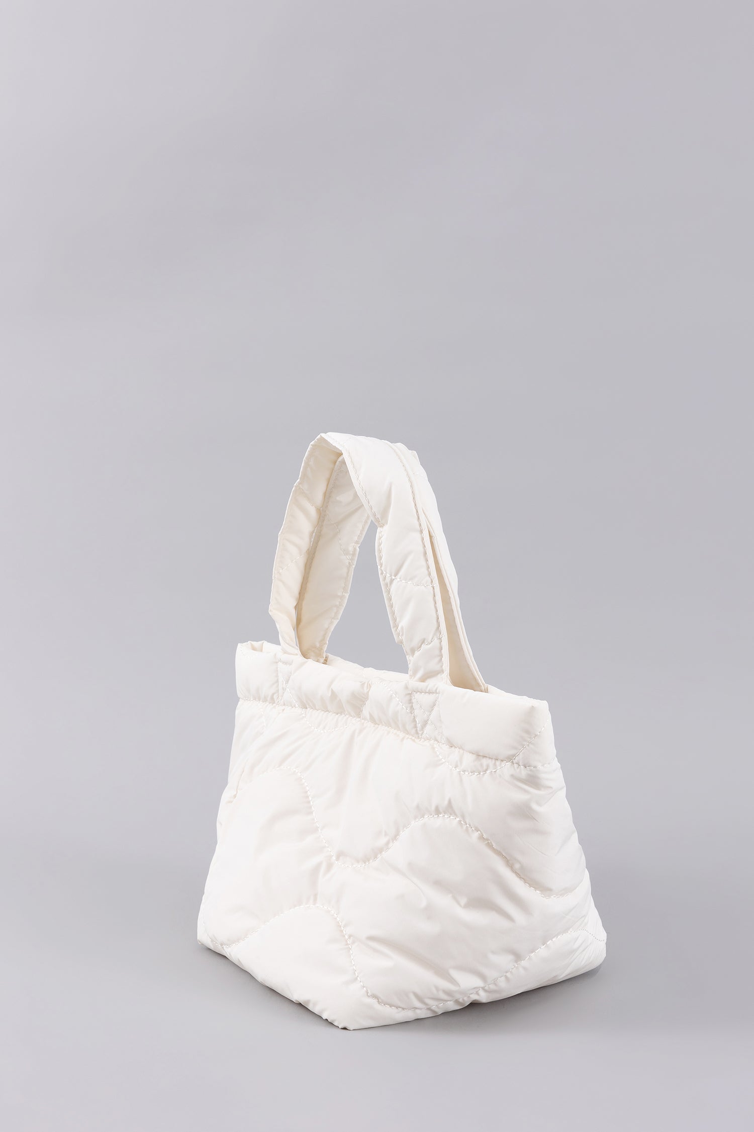 Hearts Quilted Bag - Cream