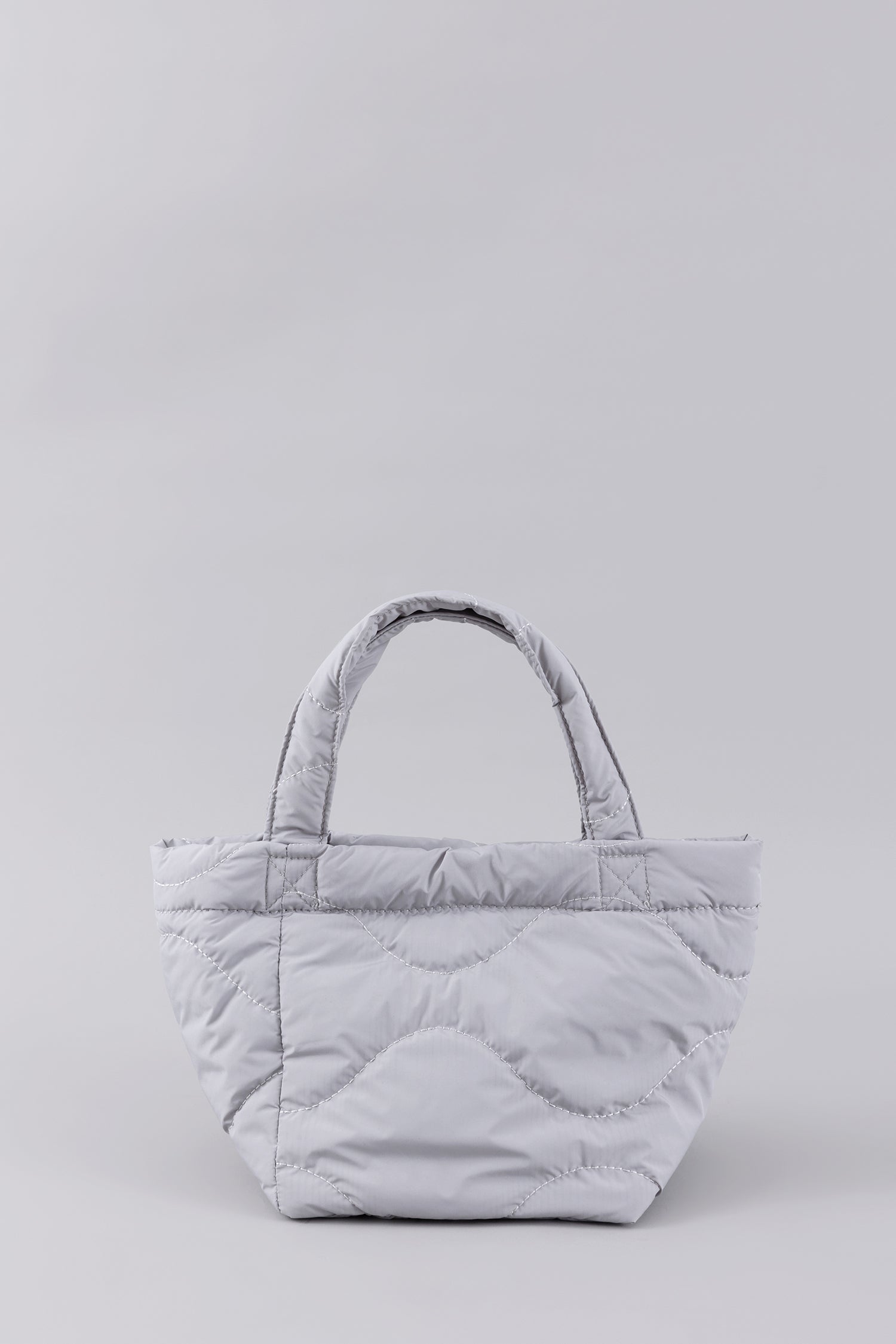 Hearts Quilted Bag - Grey