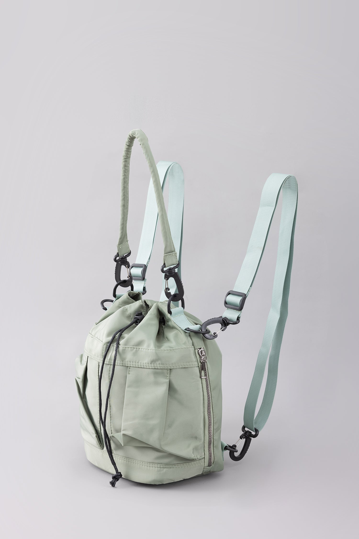 Multi Pockets Bucket Bag - Army Green