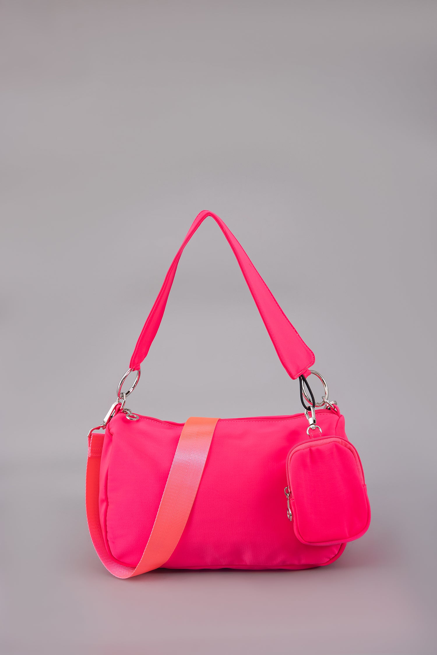 Shoulder Bag with Pouch - Fuschia