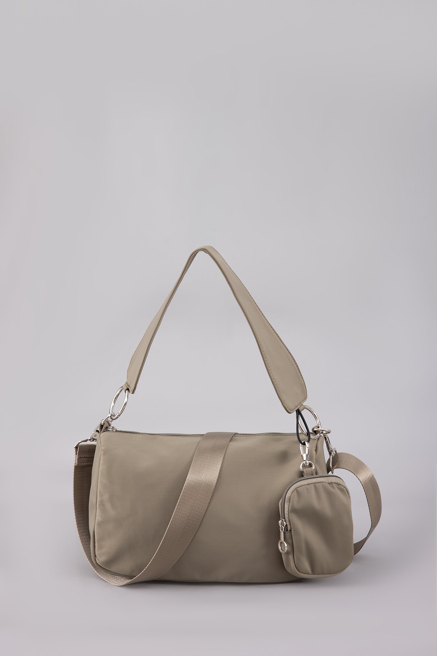 Shoulder Bag with Pouch - Khaki Green