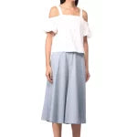 Wide-Legged Culottes - Dusty Blue