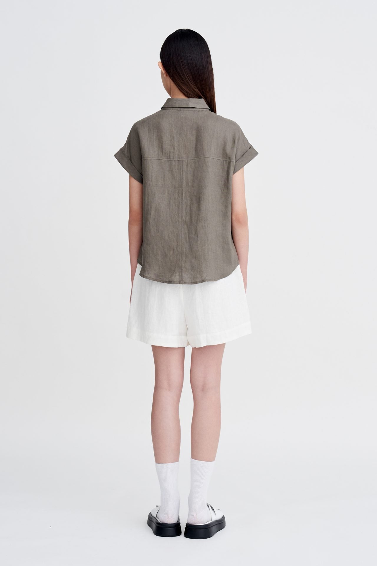 Linen Cap Slv Blouse