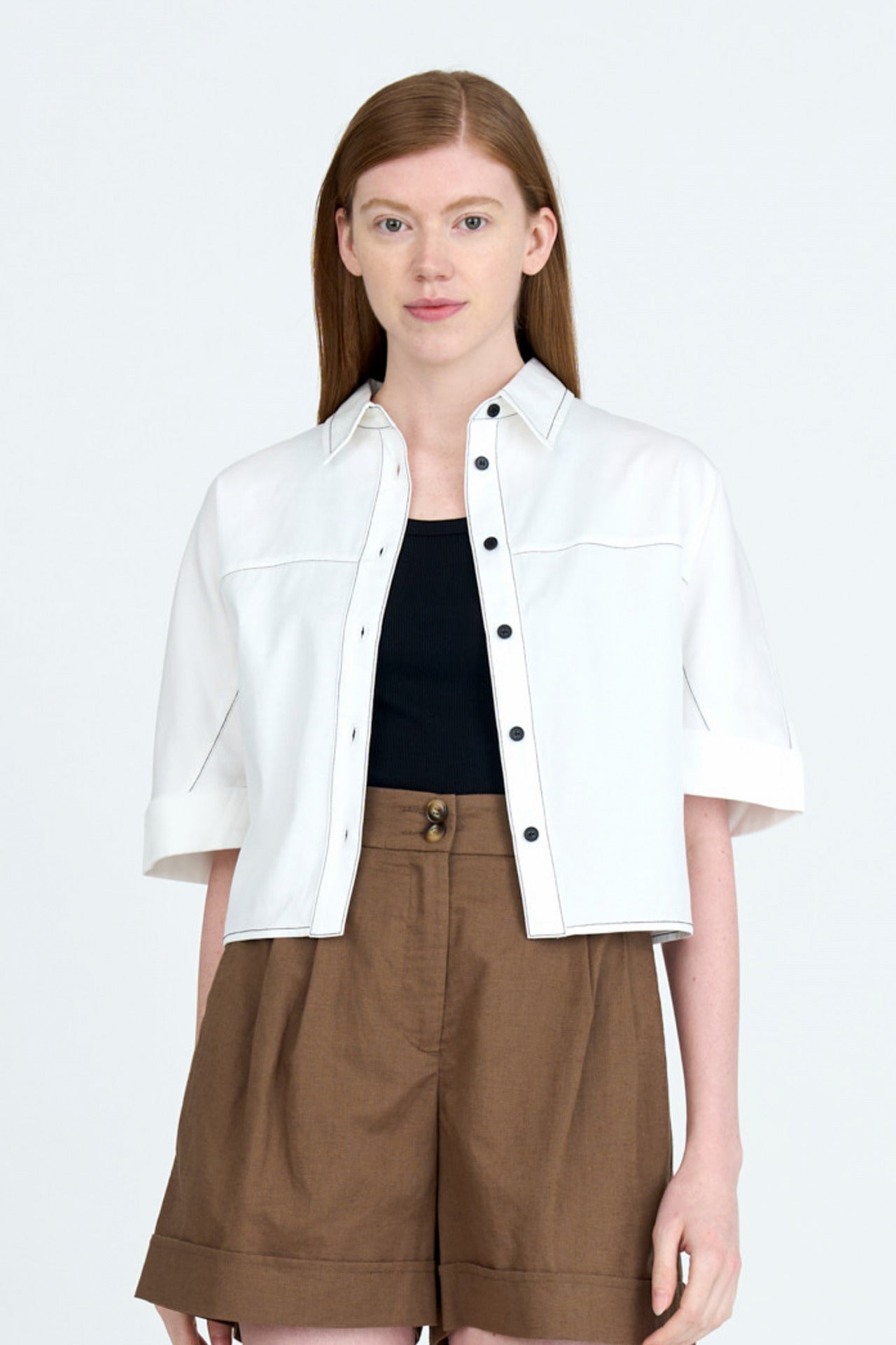 Wide Cut Blouse - Cream