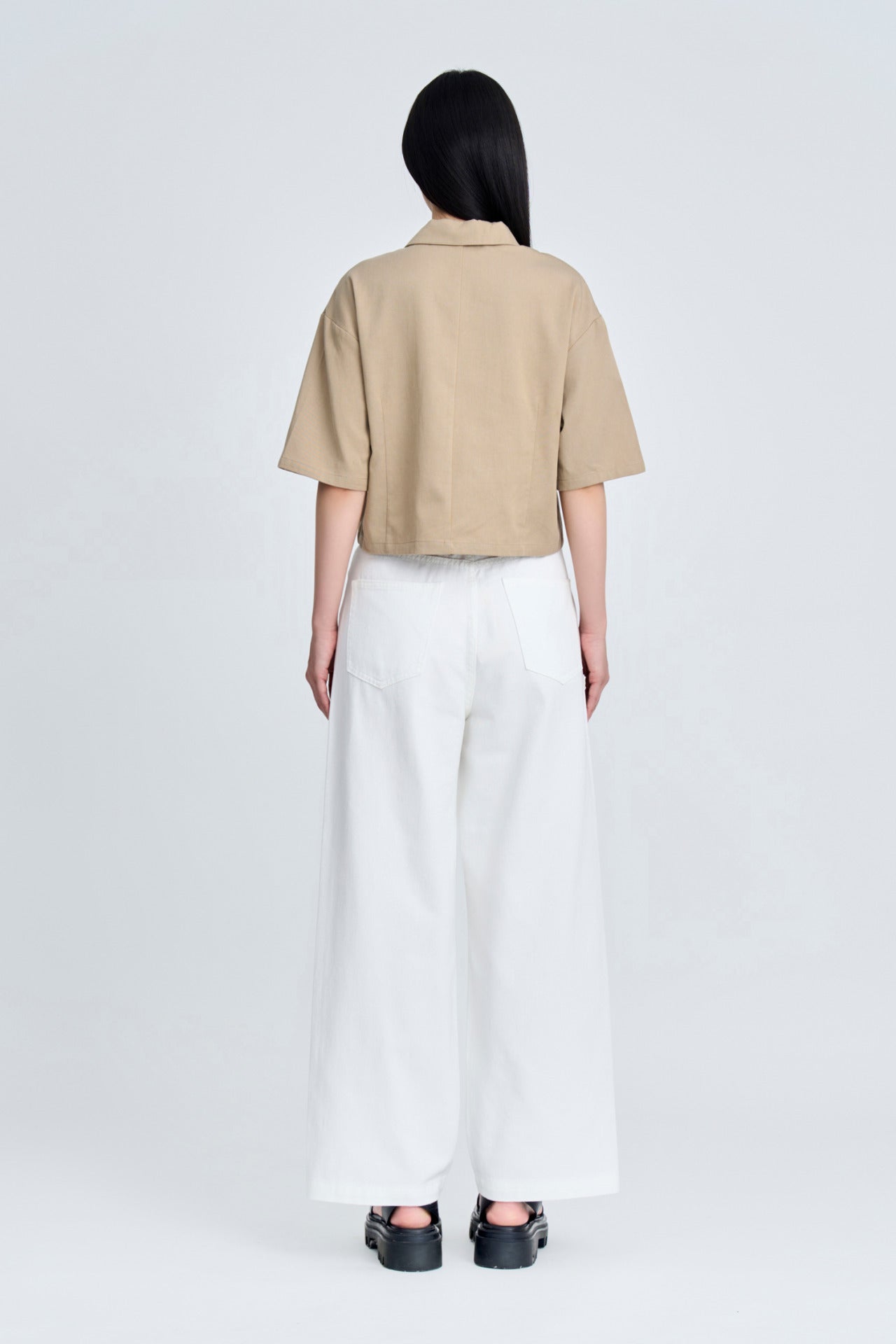 Cropped Blouse - Khaki