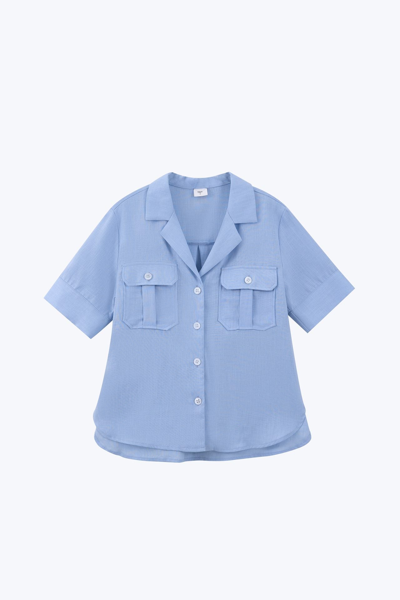 Skipper Collar Short Sleeve Blouse