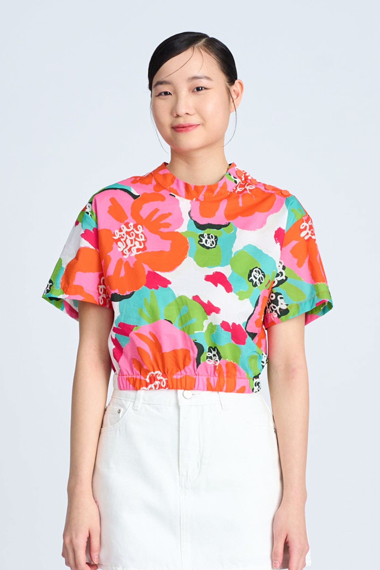 Floral Short Sleeve Blouse