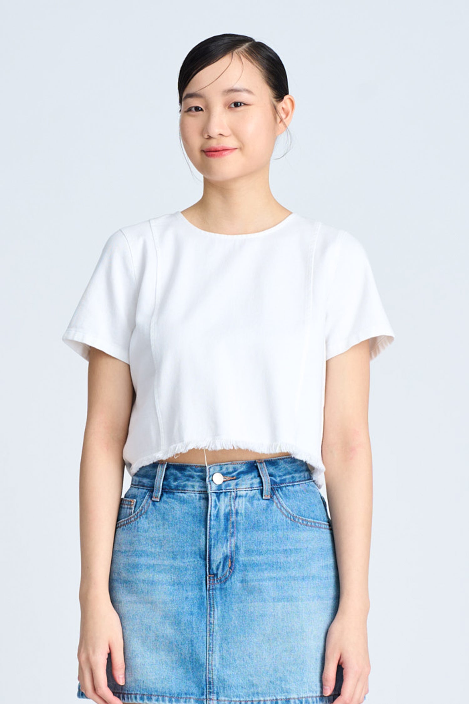 Short Sleeve Blouse - Cream