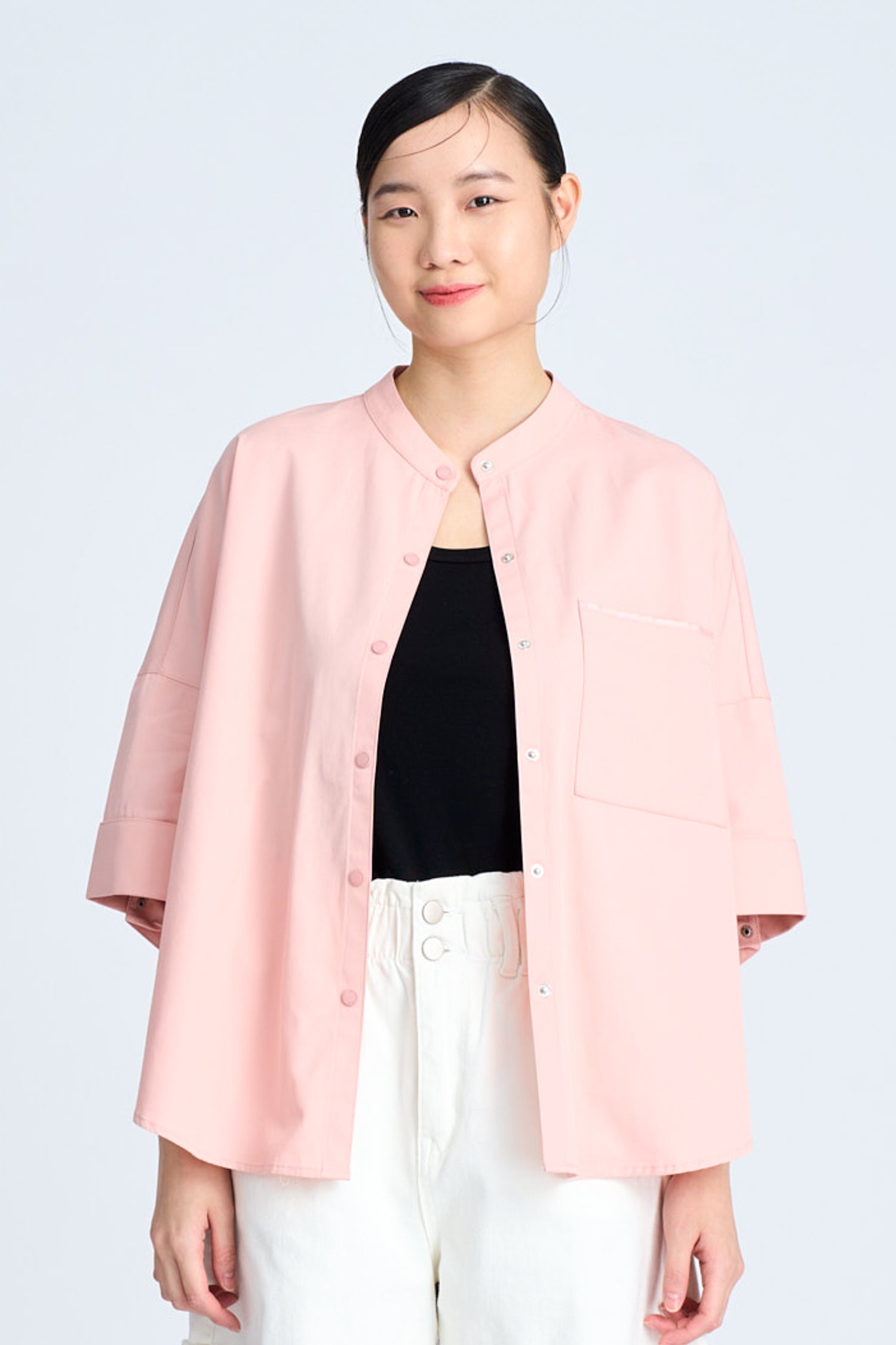 Wide Cut Blouse - Blush