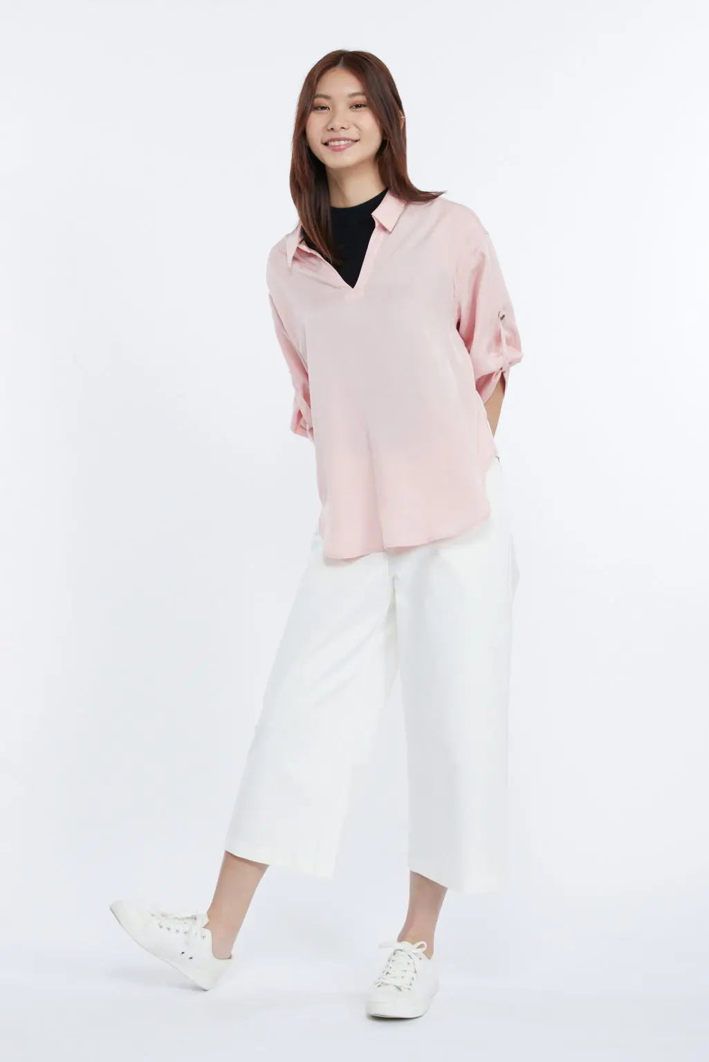 Rayon Collared Blouse