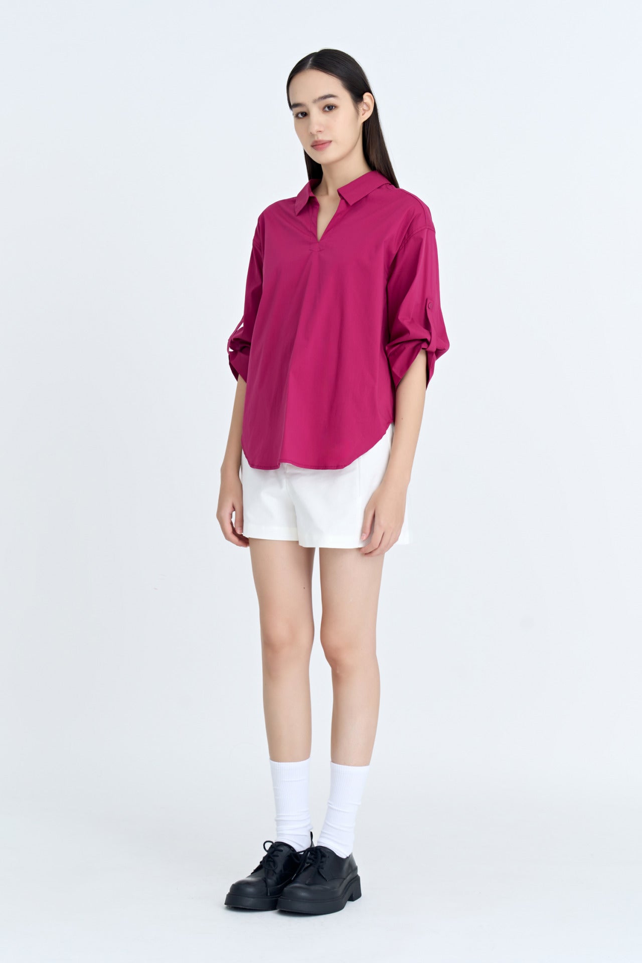 Cotton Collared Blouse