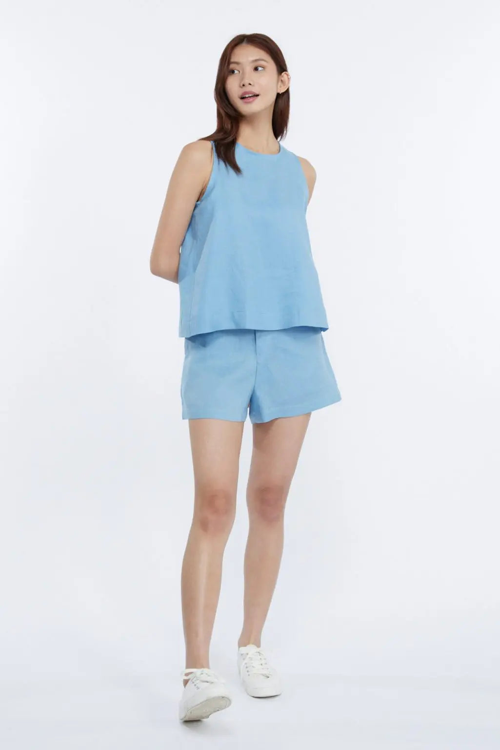 Linen Front Fly Shorts