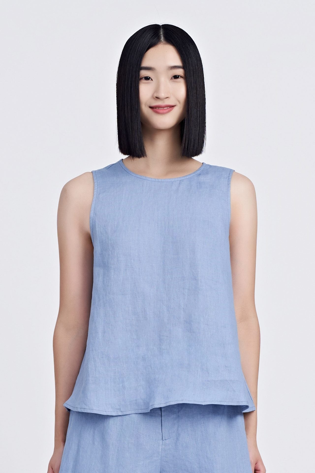 Linen Short Sleeve Top