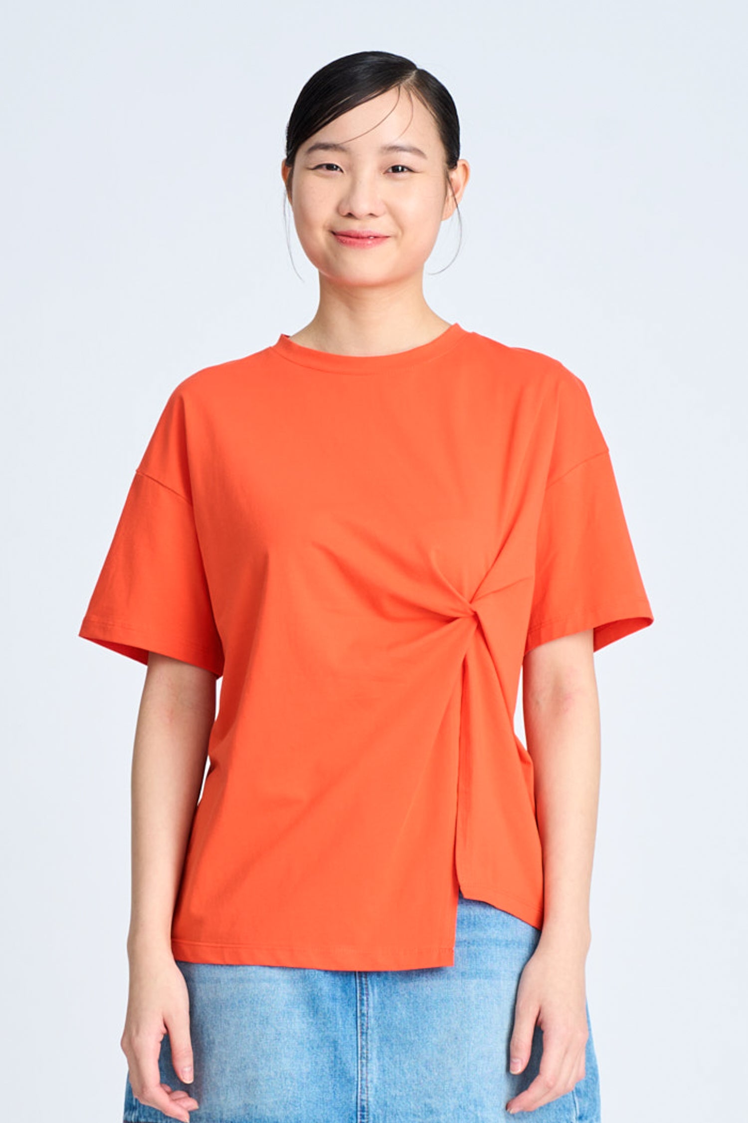 Twist Knot Tee - Vermillion