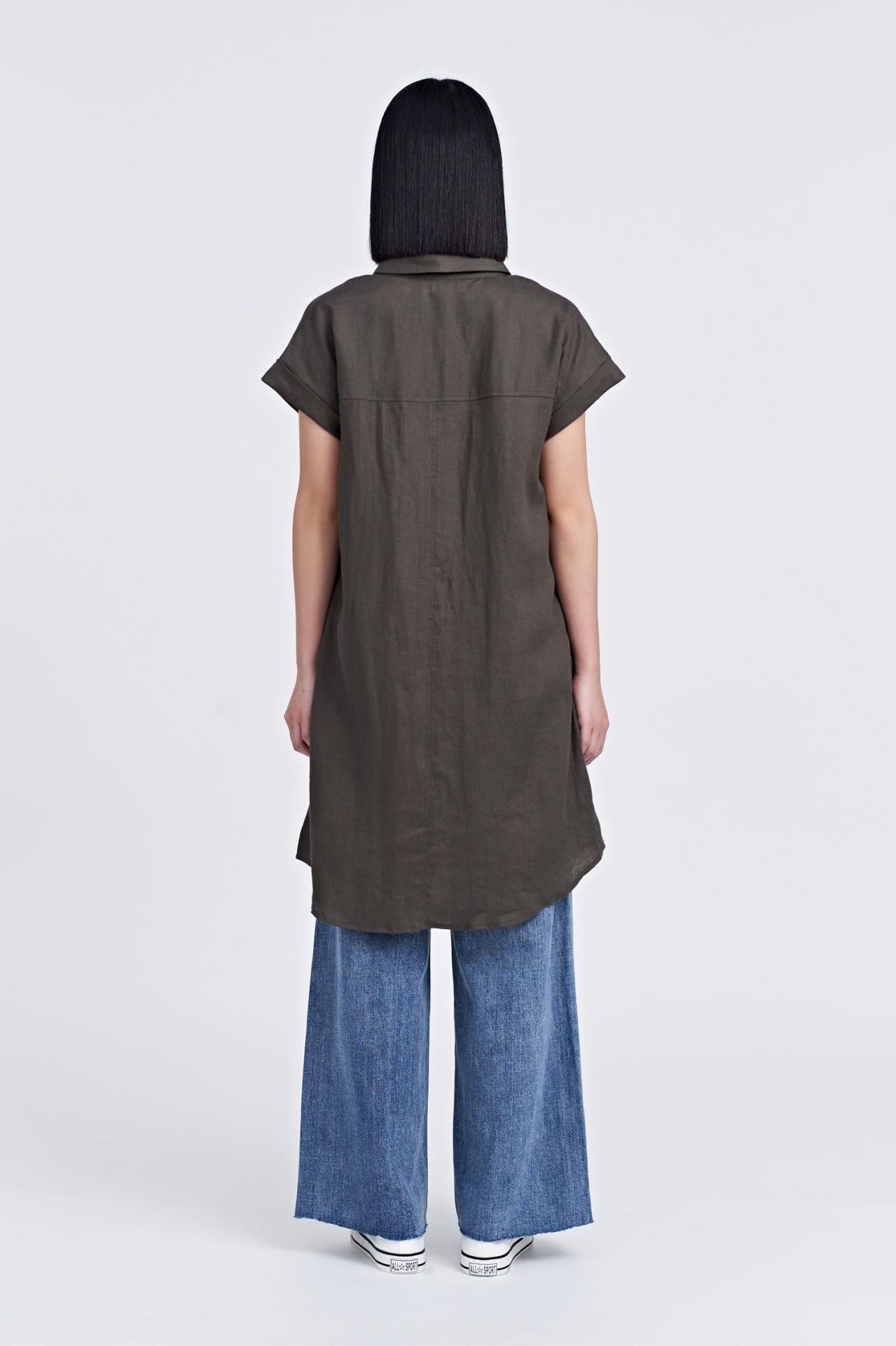 Linen Cap Slv Dress