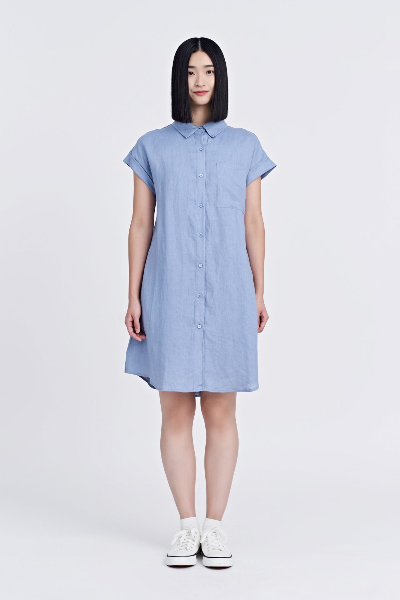 Linen Cap Slv Dress