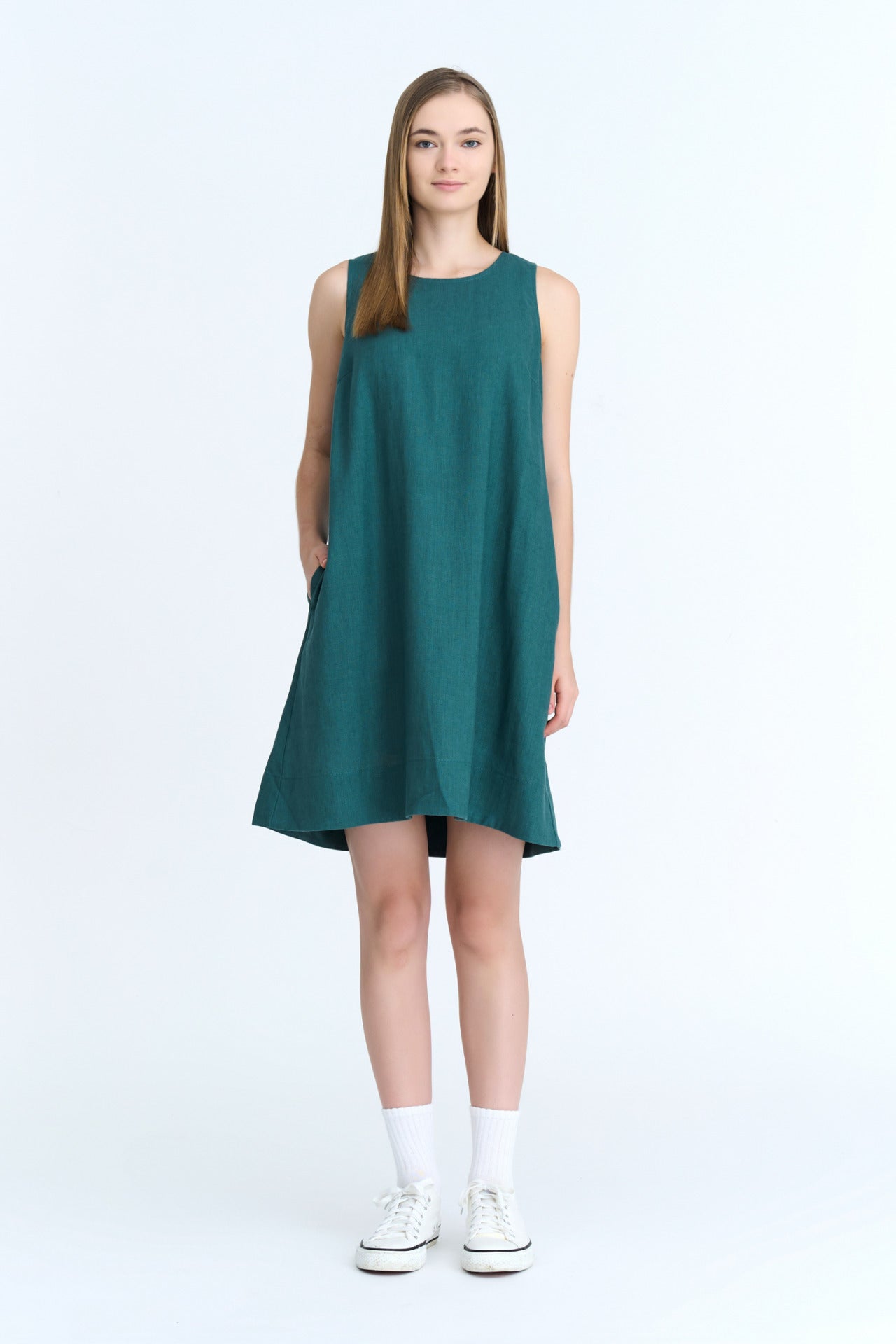 Sleeveless Dress - Teal Green