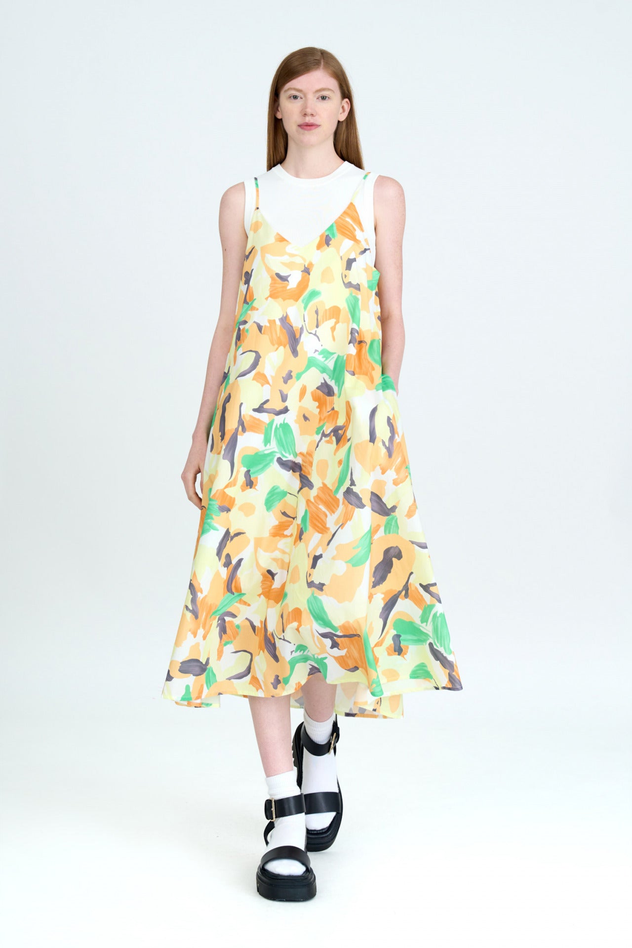 Floral Camisole Dress - Floral Canary