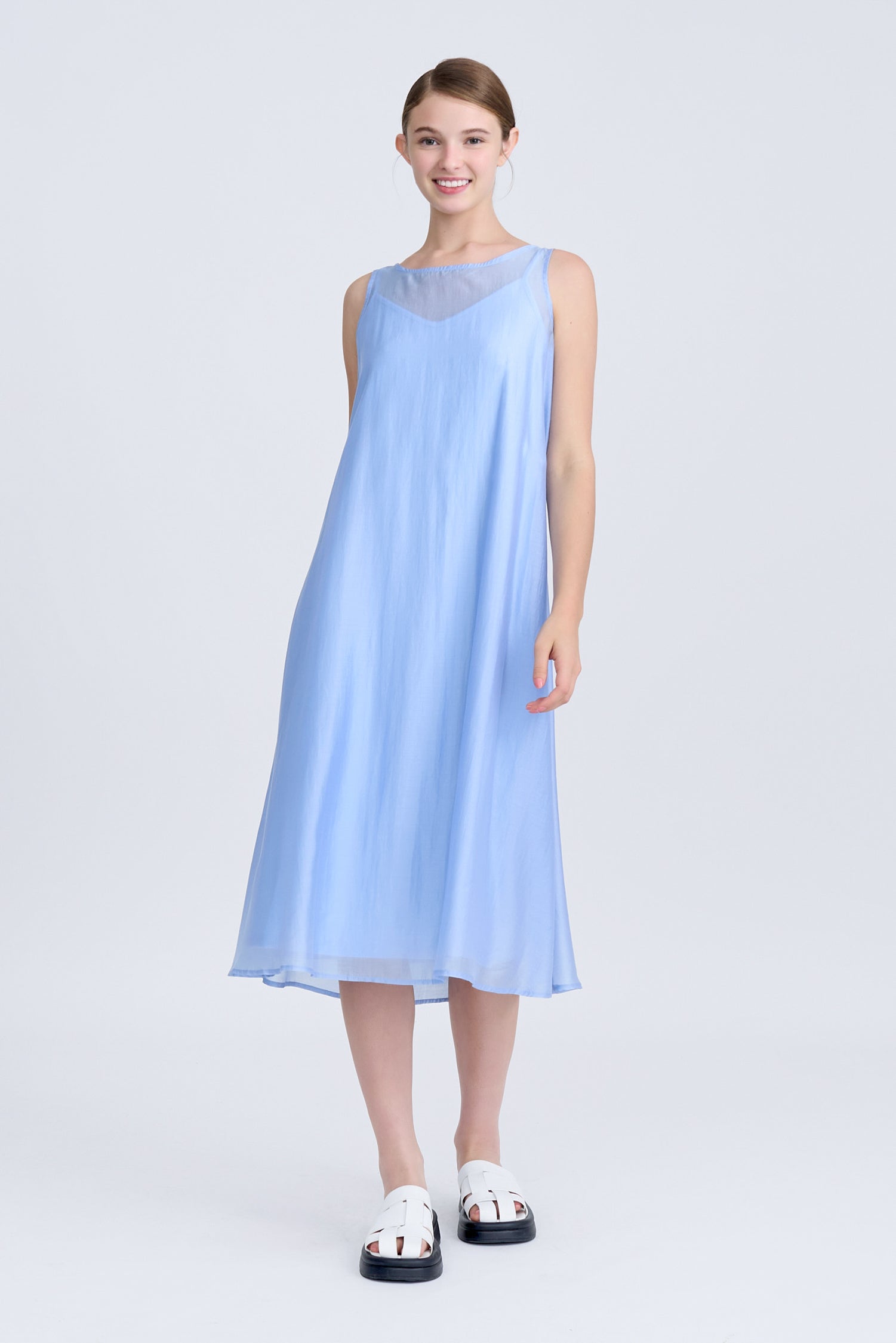 Organza Dress - Cornflower