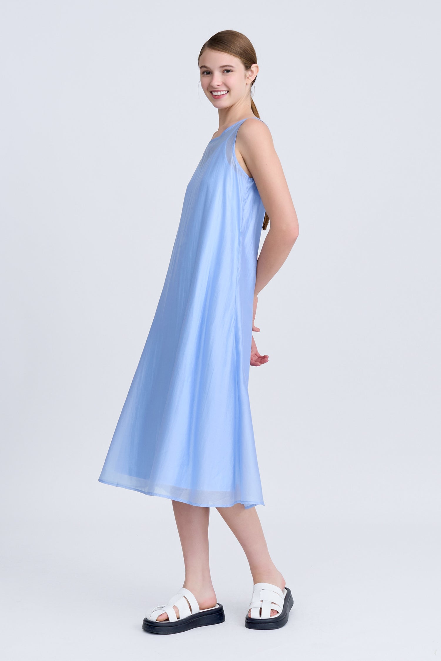 Organza Dress - Cornflower