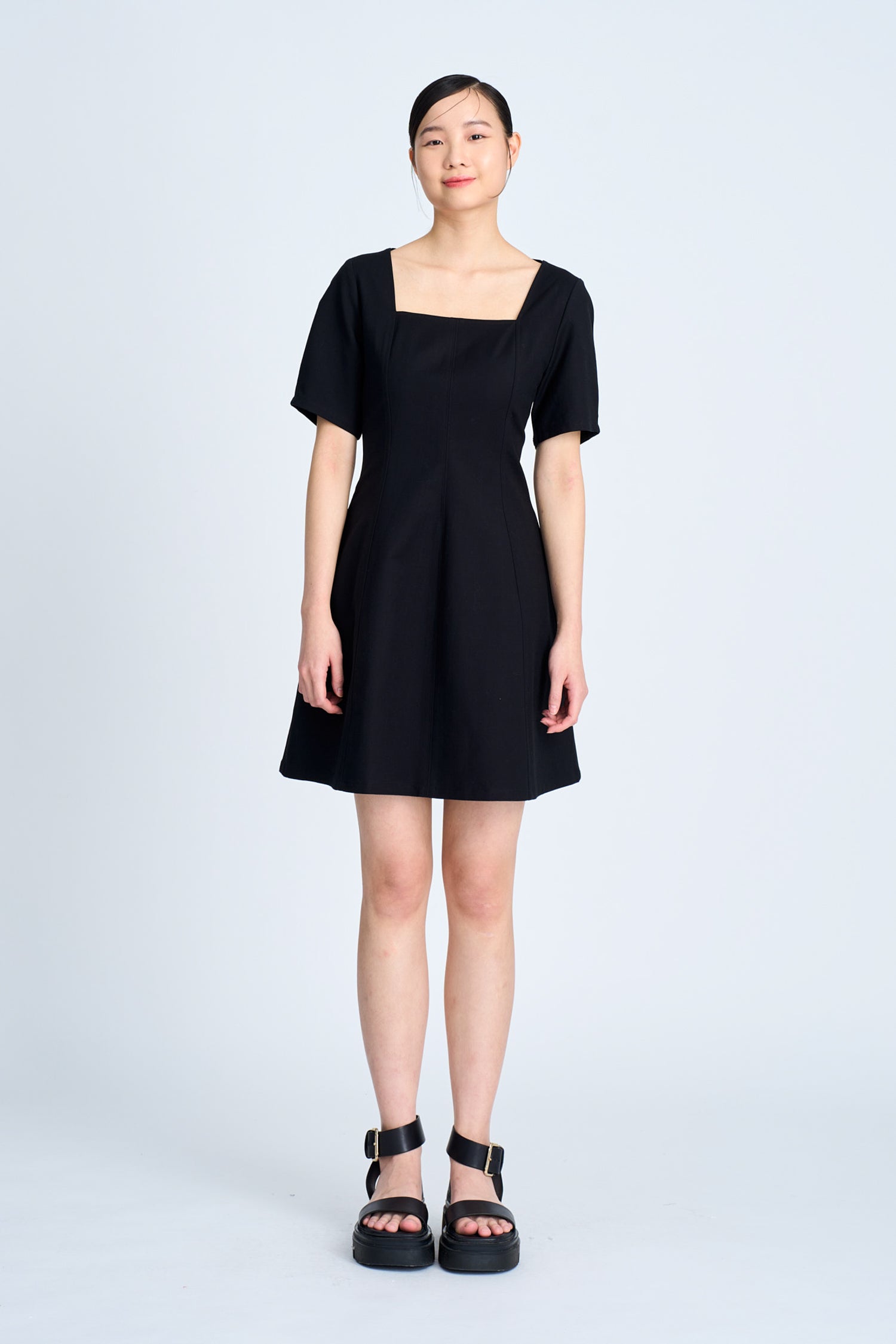 Seam Detail Dress - Black