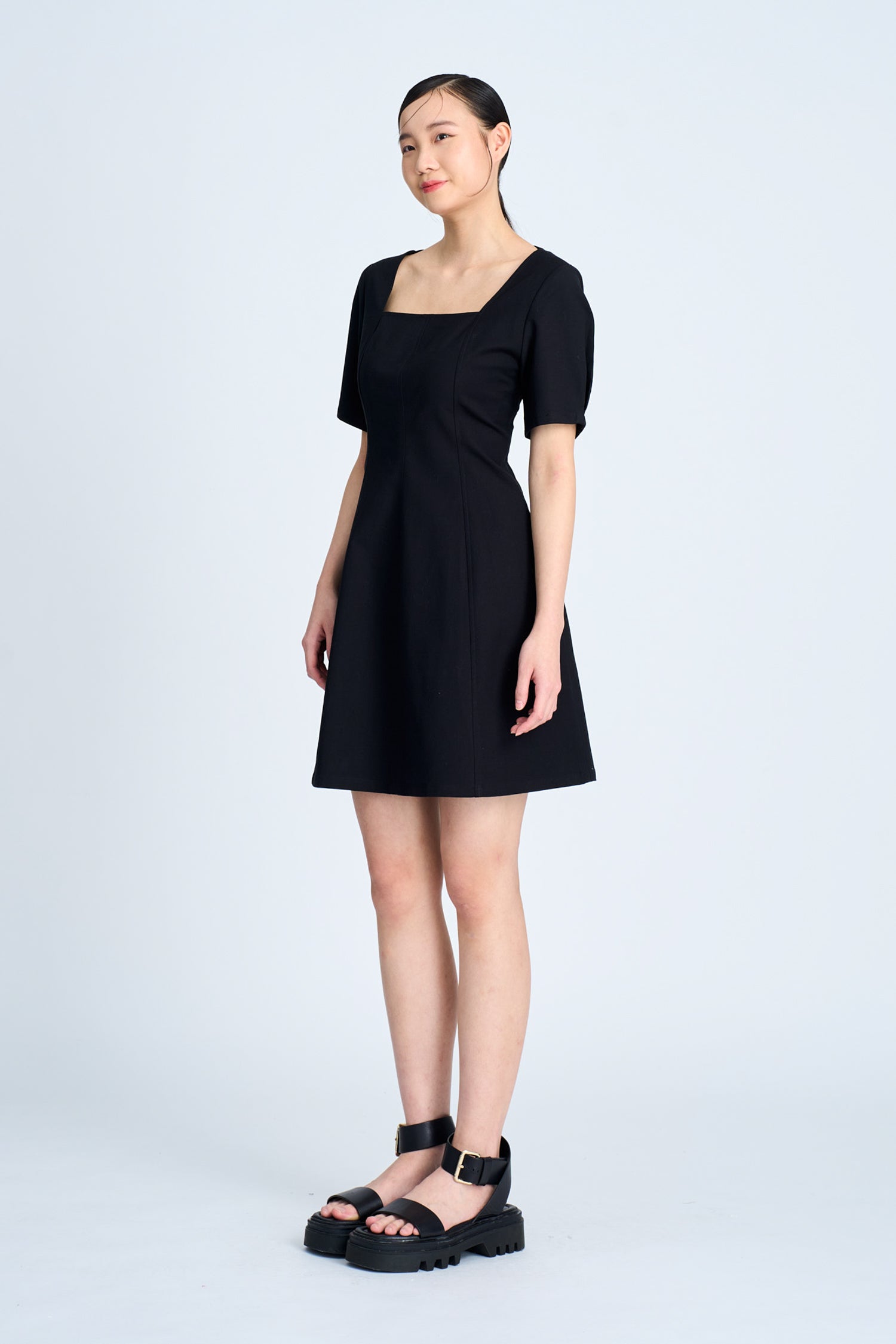 Seam Detail Dress - Black