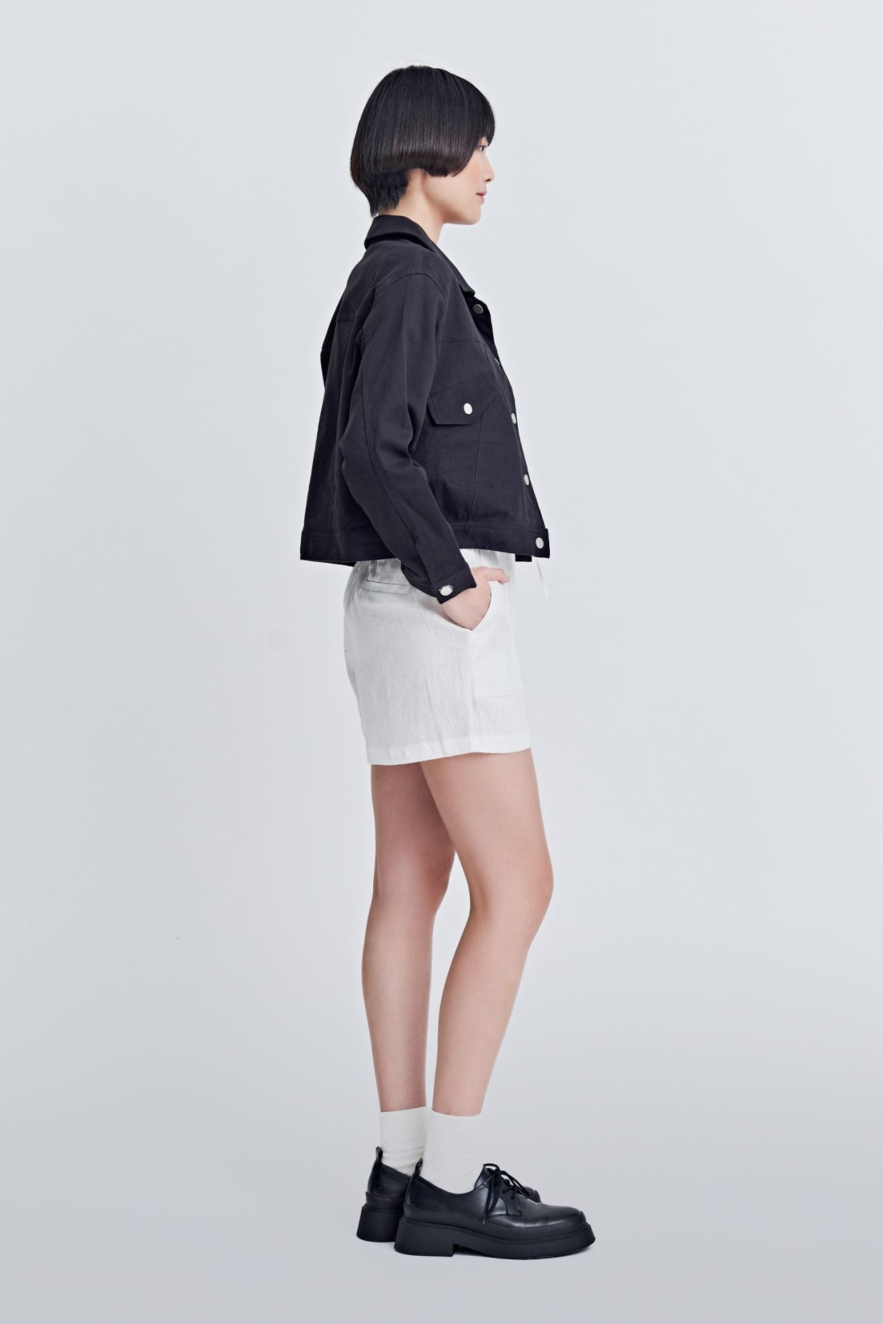 Cotton Twill Front Flap Jacket