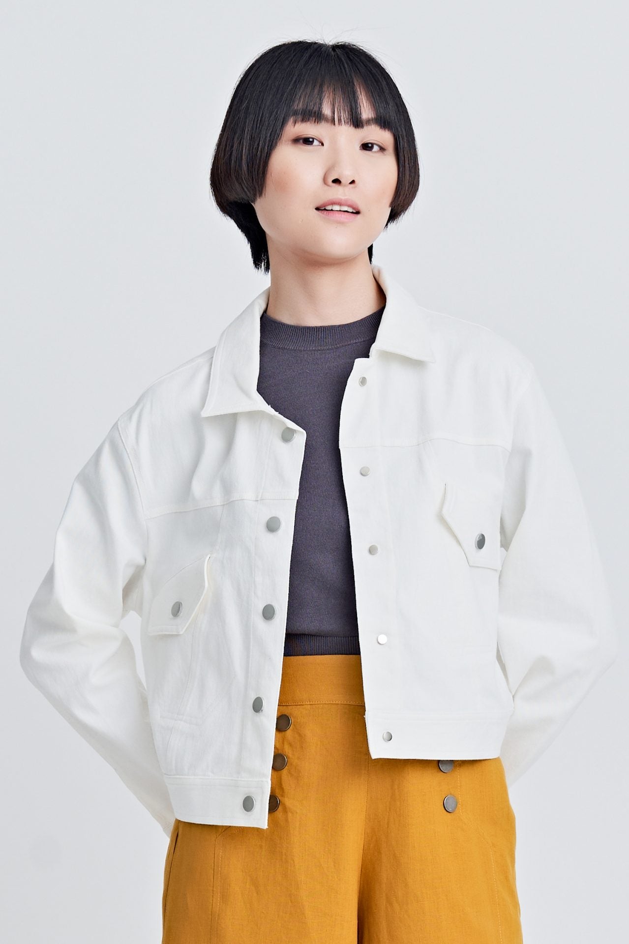 Cotton Twill Front Flap Jacket