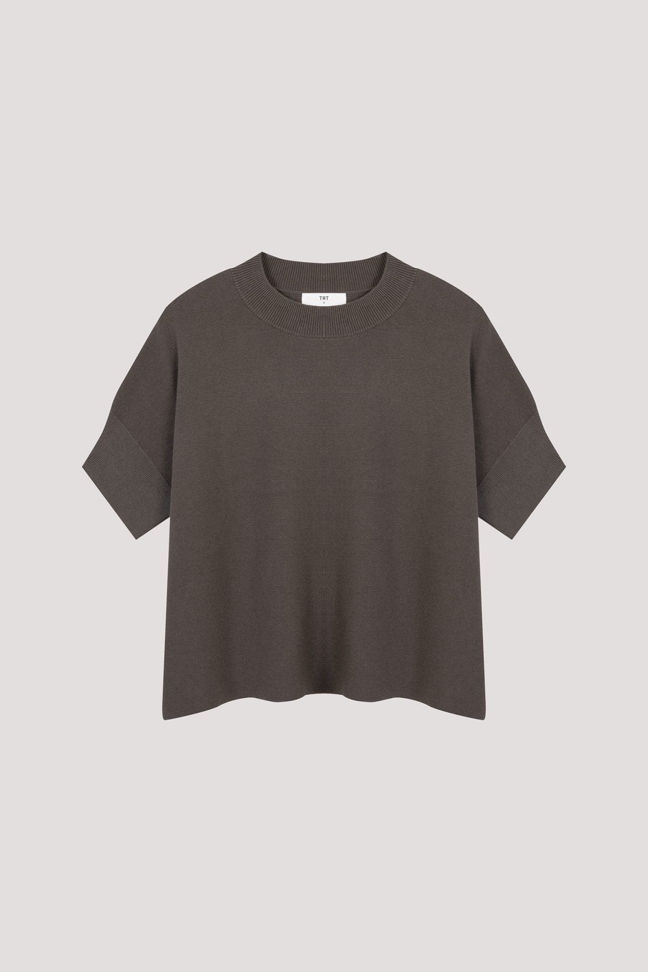 Wide Cut Knit Top - Army Green