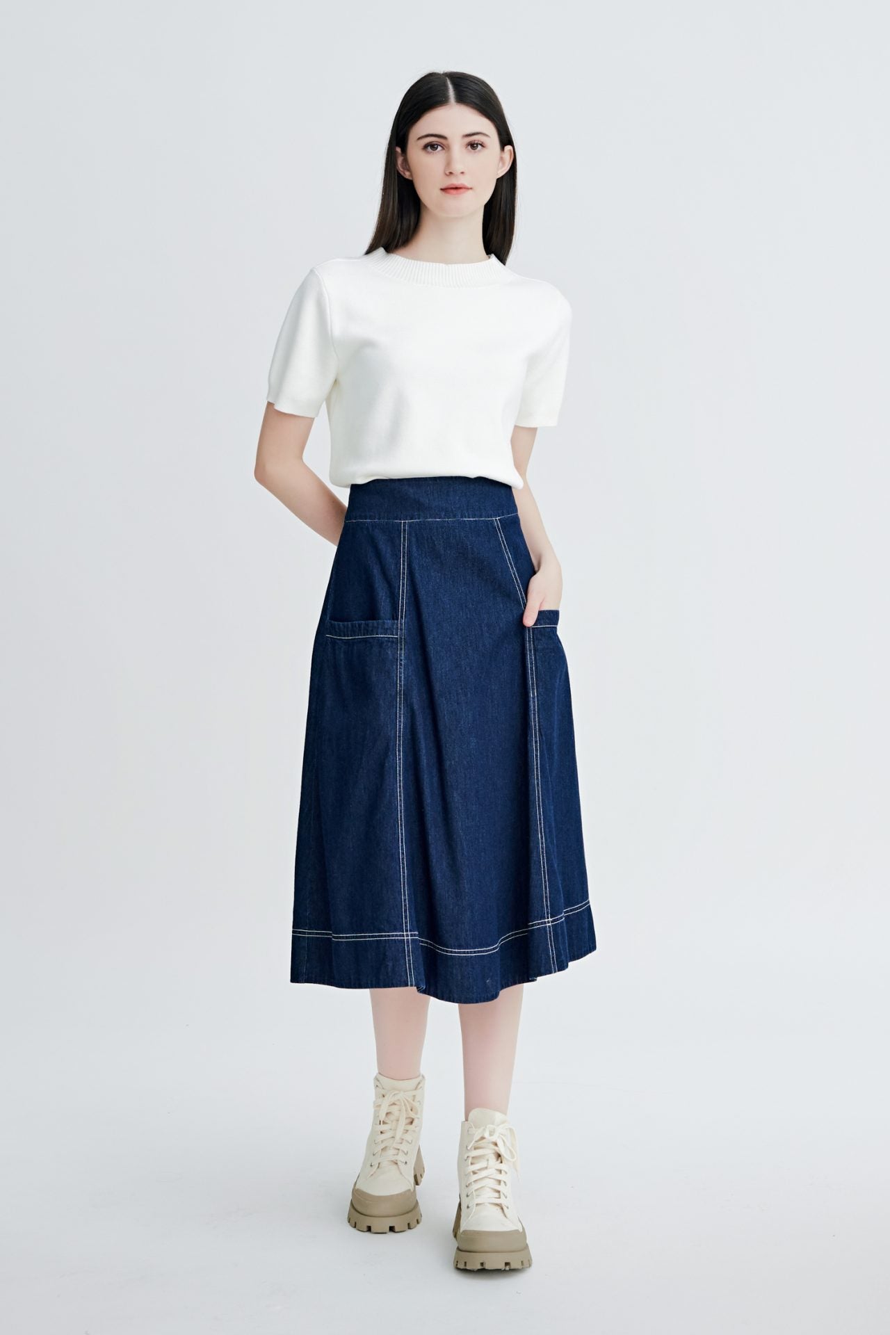 Denim Circular Skirt