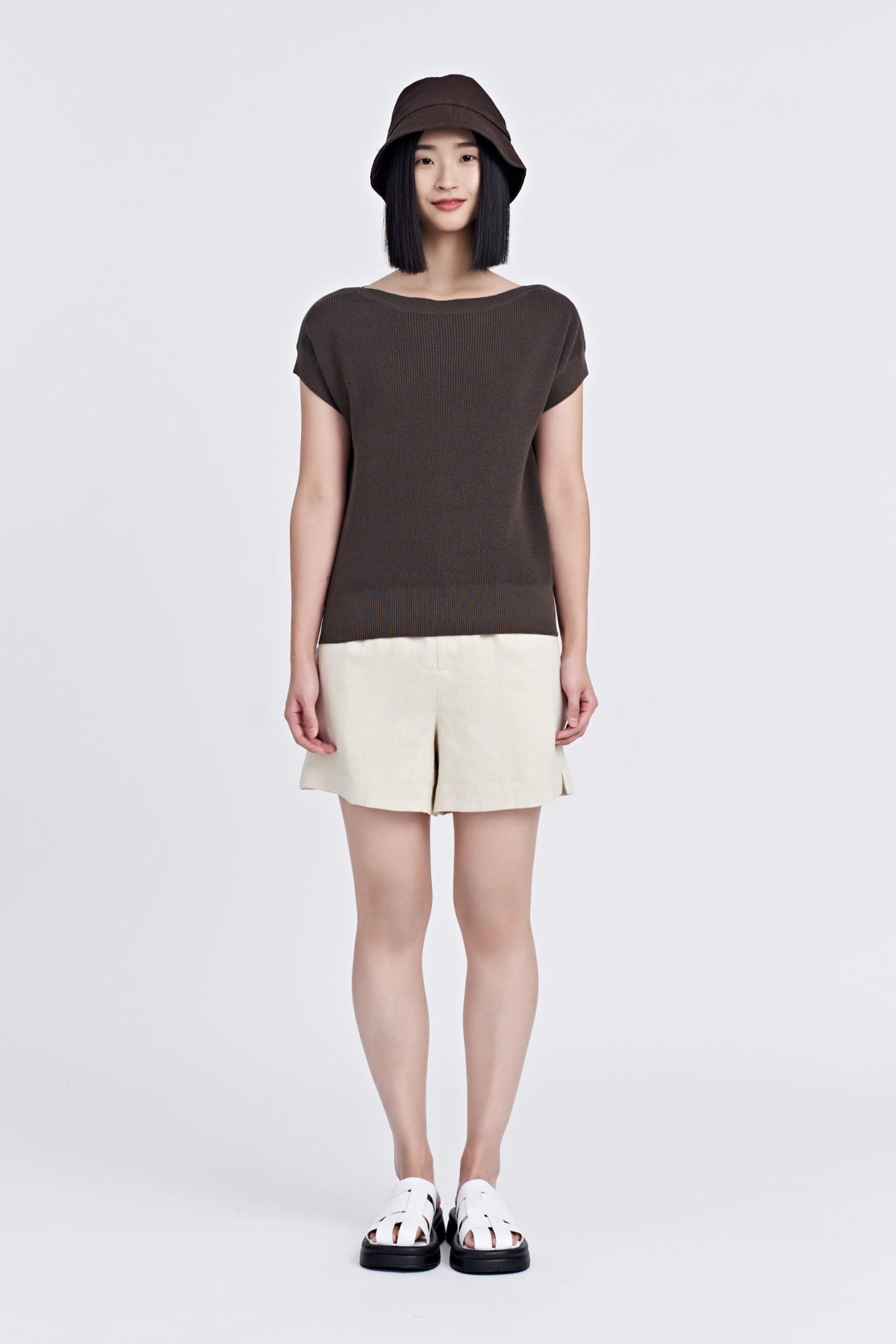 Knitted Wide Neck Top