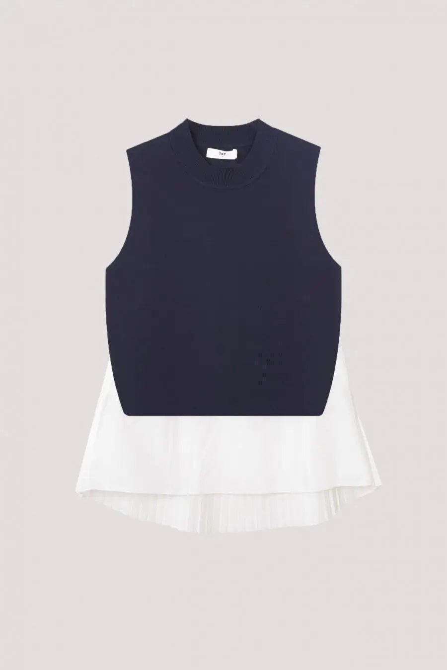 Knitted Two-Piece Pleated Top