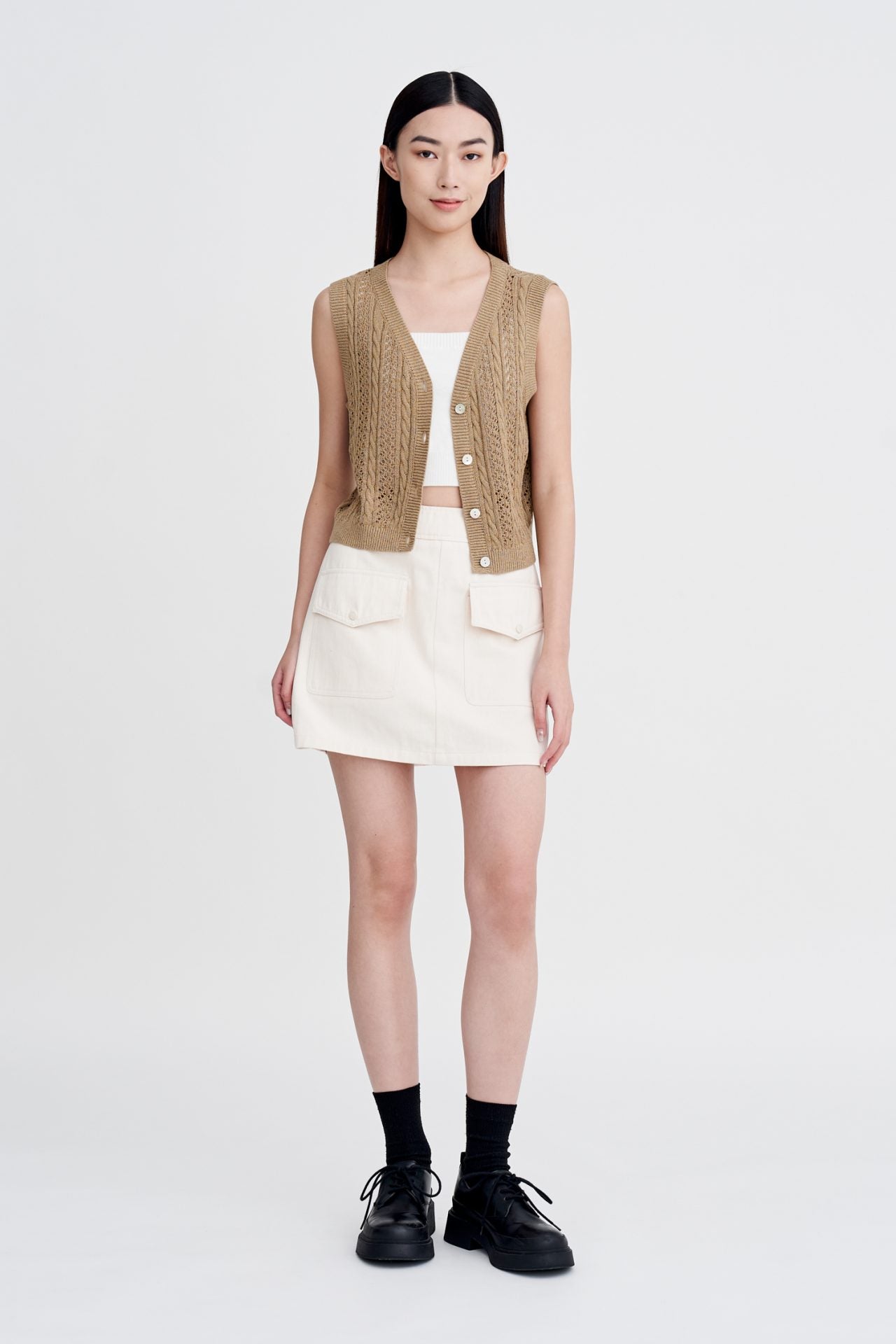 Knitted Pointelle Vest