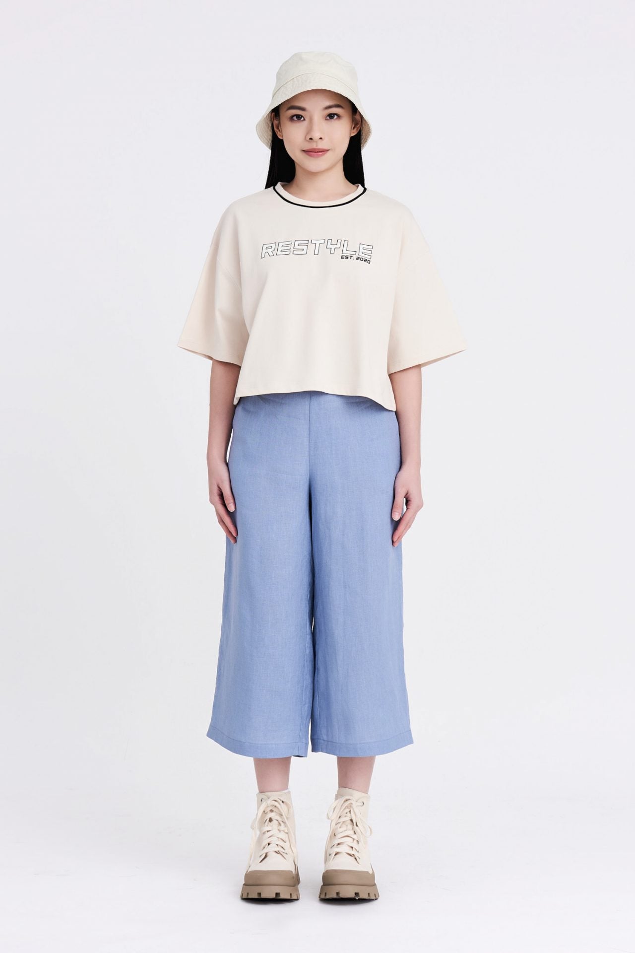 Linen Frt Fly Culottes