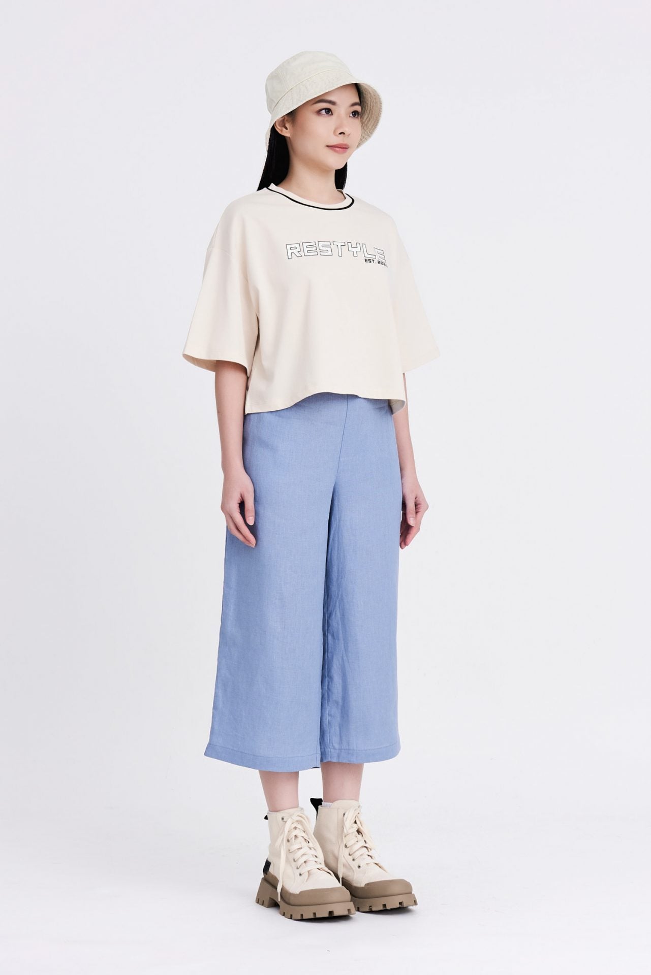 Linen Frt Fly Culottes