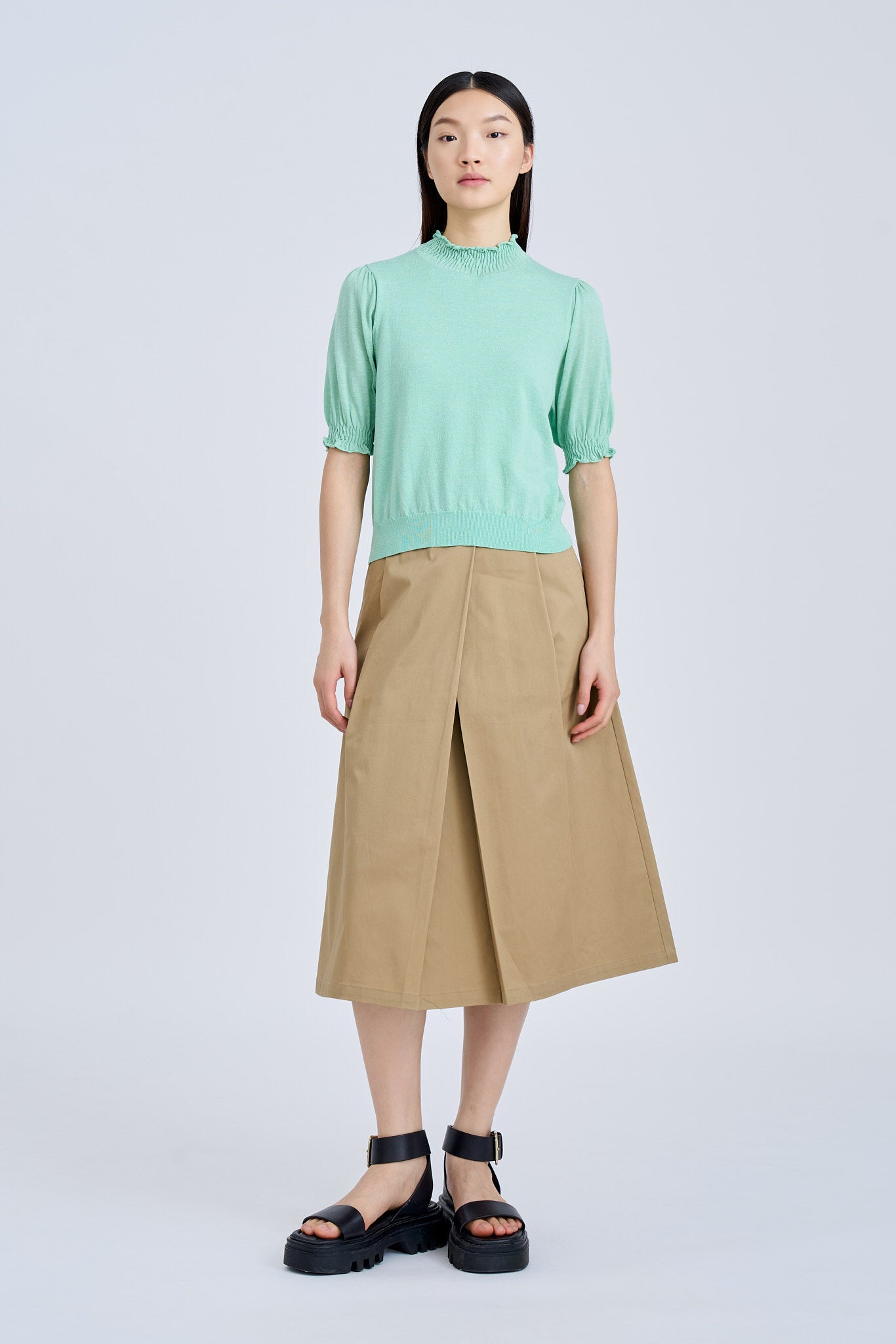 Wrapover Culottes - Khaki