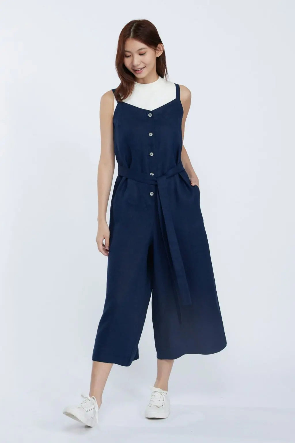 Linen Buttoned Jumpsuit