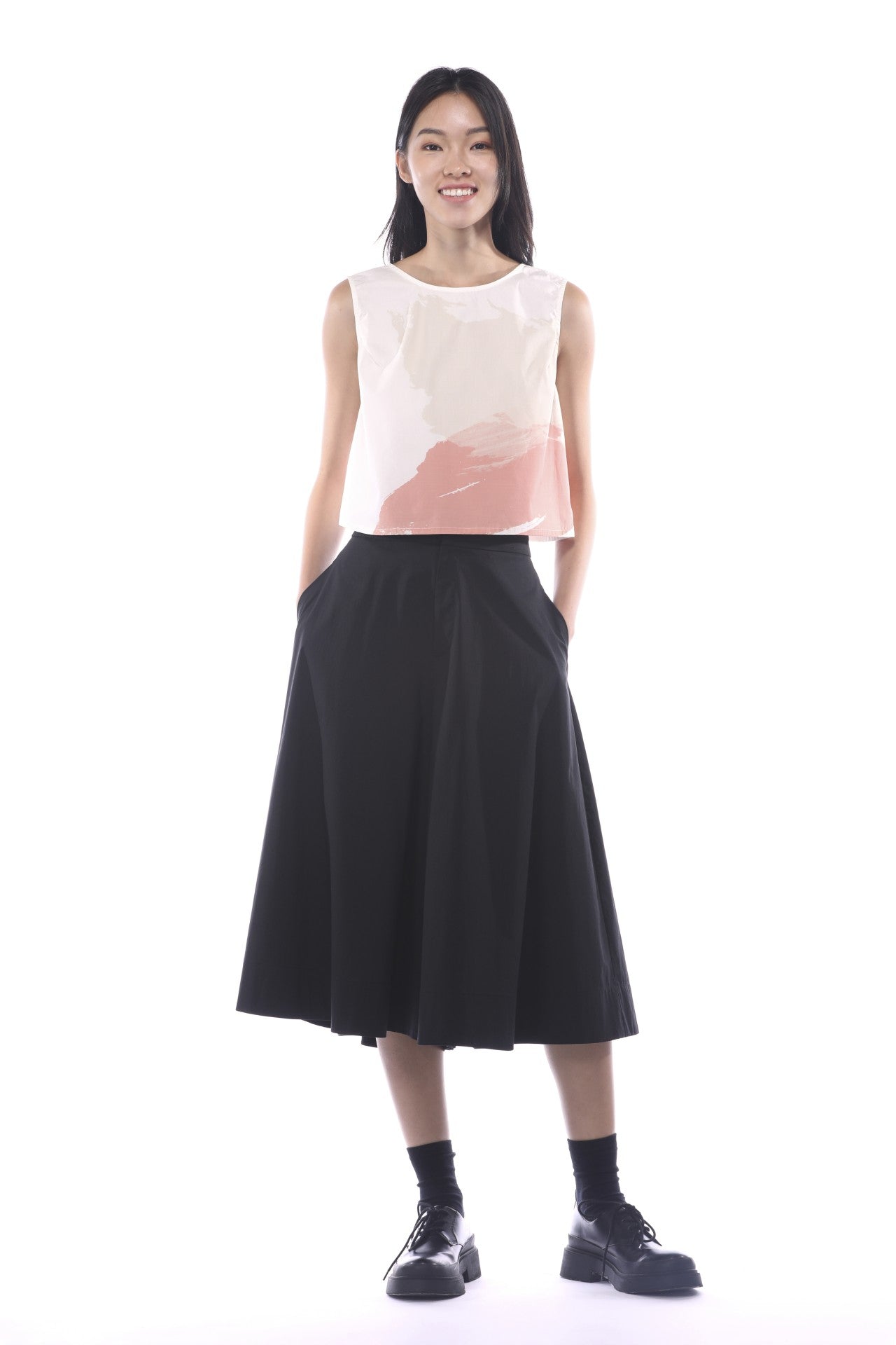 Wide-Legged Culottes - Black