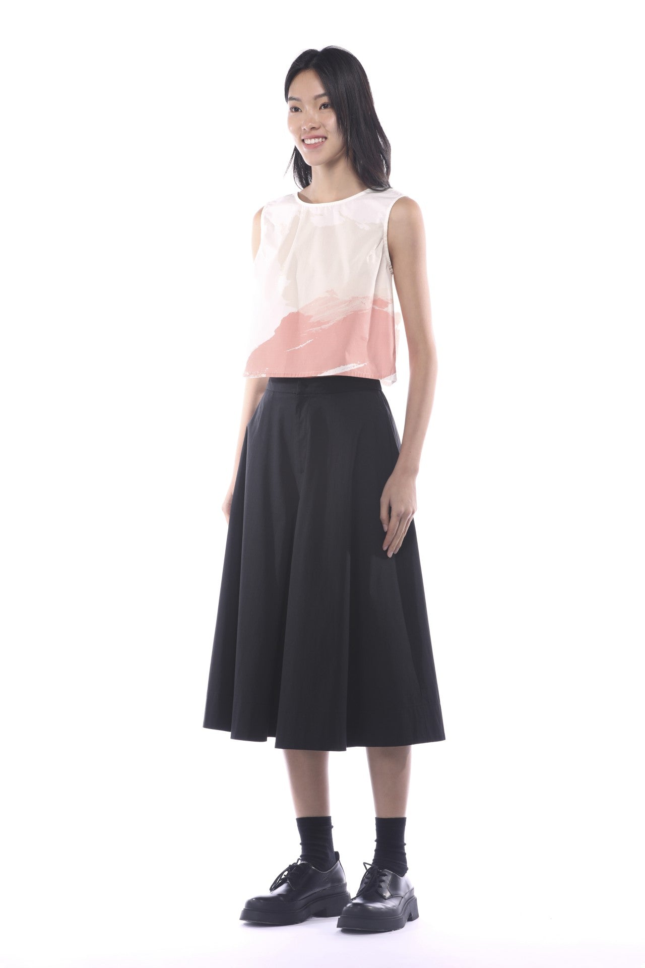 Wide-Legged Culottes - Black