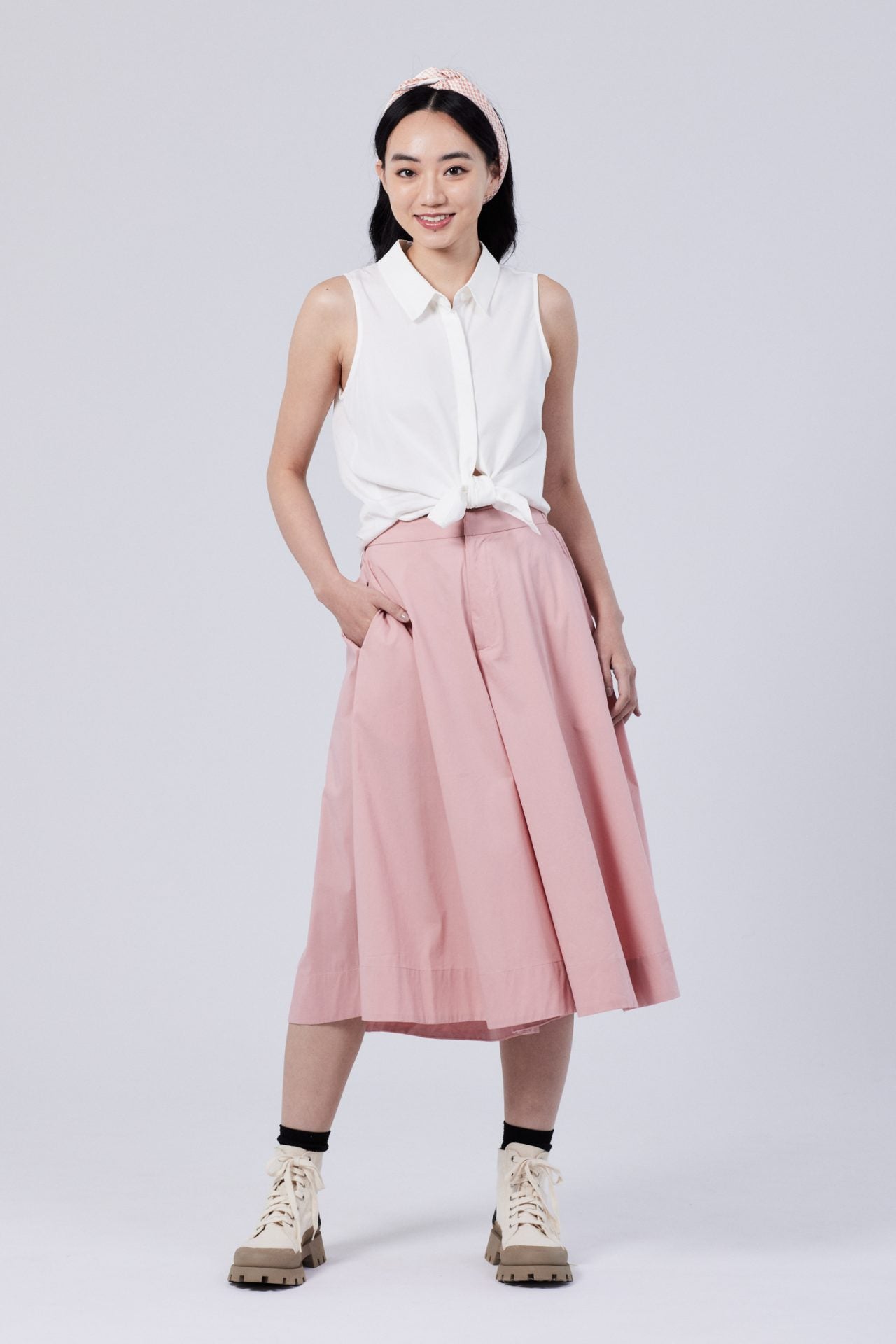 Wide-Legged Culottes - Blush