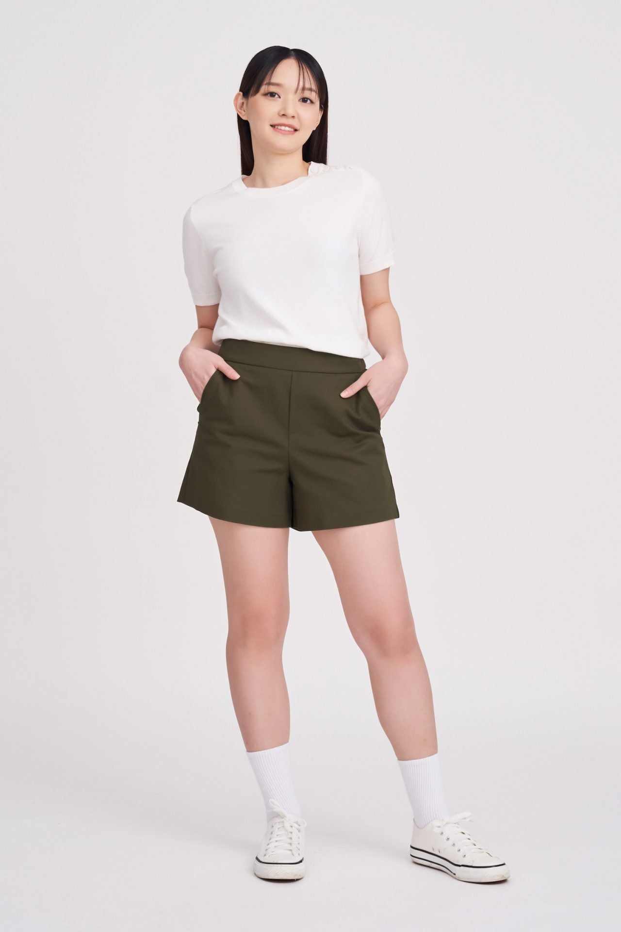 Cotton Pull-Up Shorts