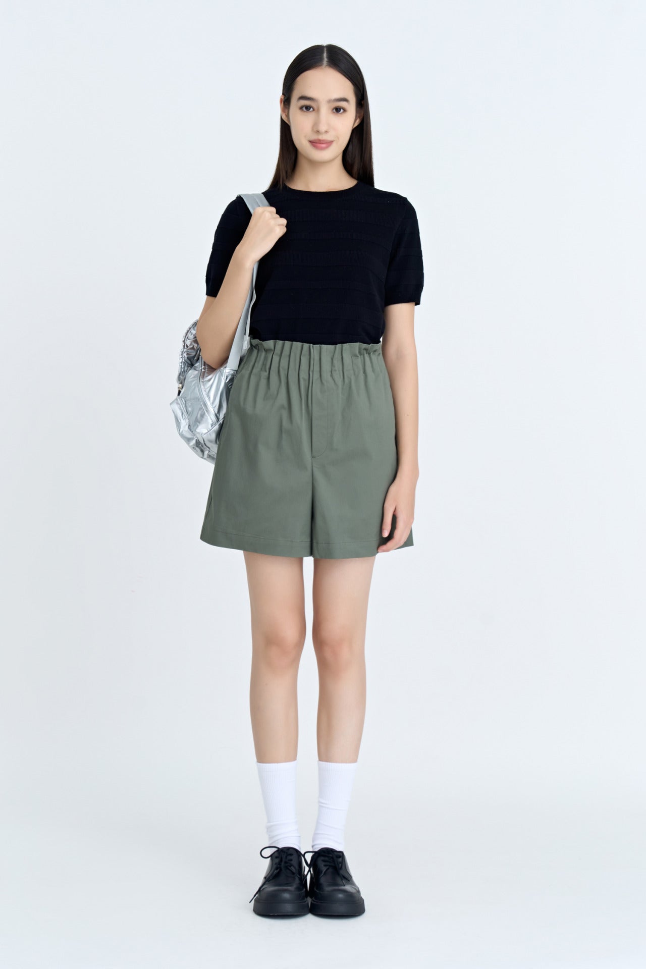 Paperbag Shorts - Dark Moss