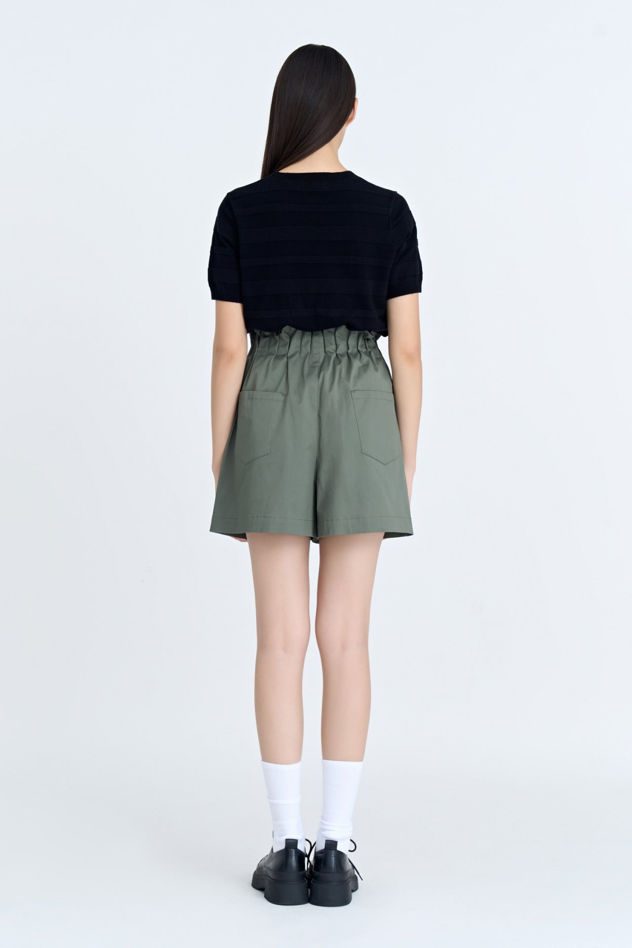 Paperbag Shorts - Dark Moss