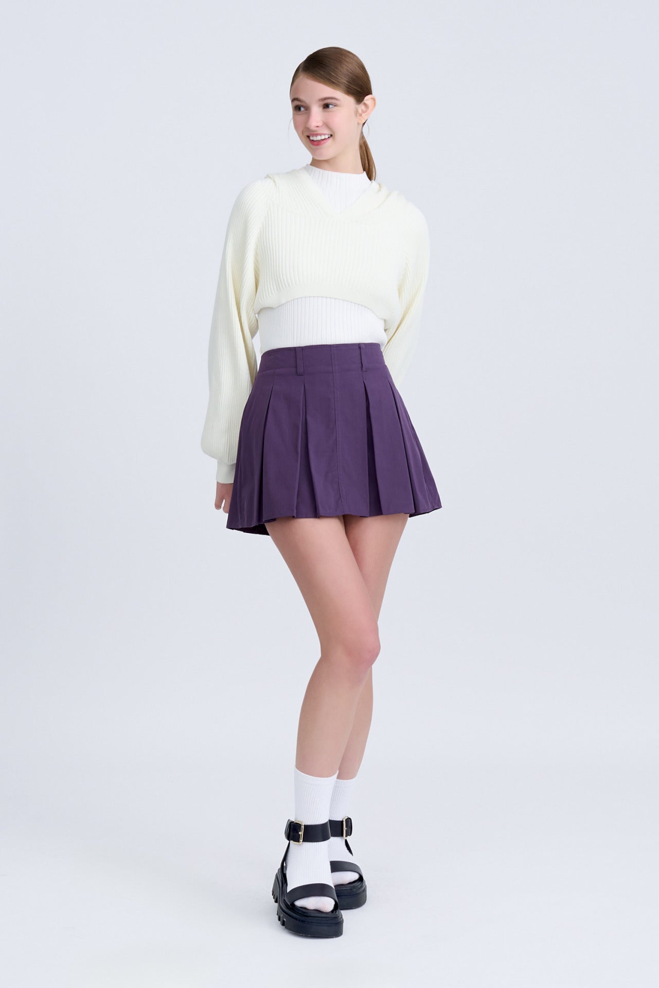 Pleated Skorts