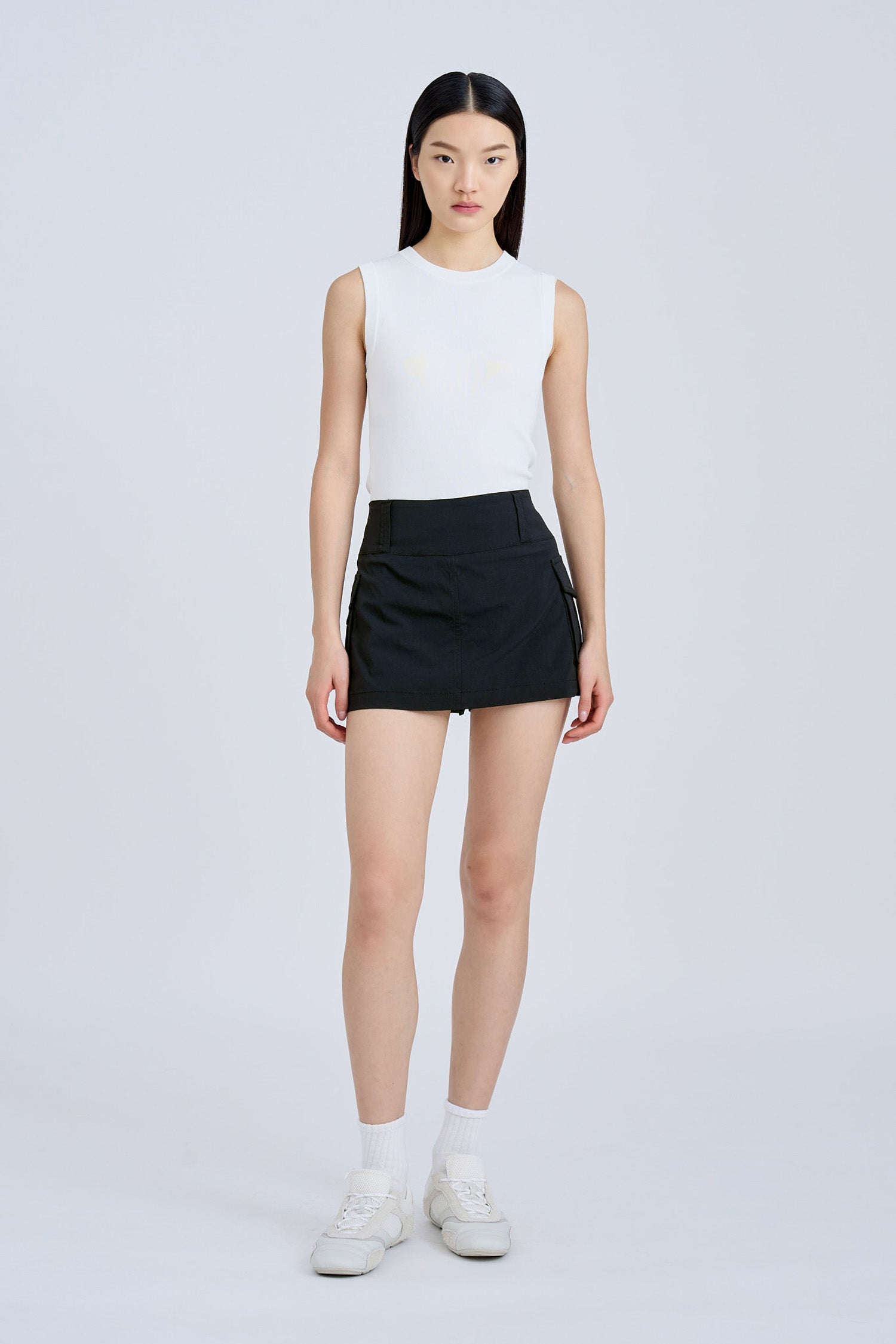 Patch Pocket Mini Skort - Black