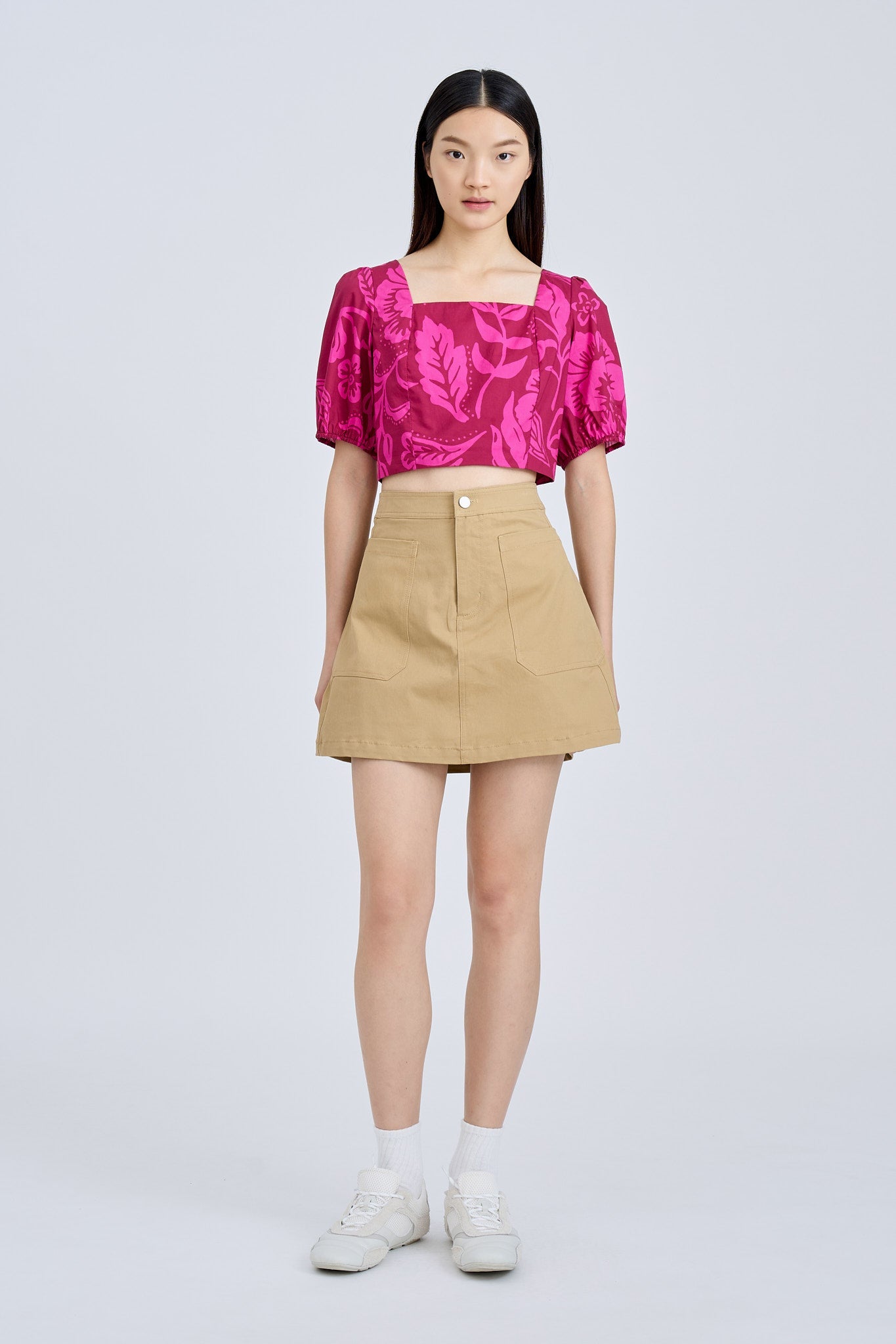 Patch Pocket Skort - Khaki