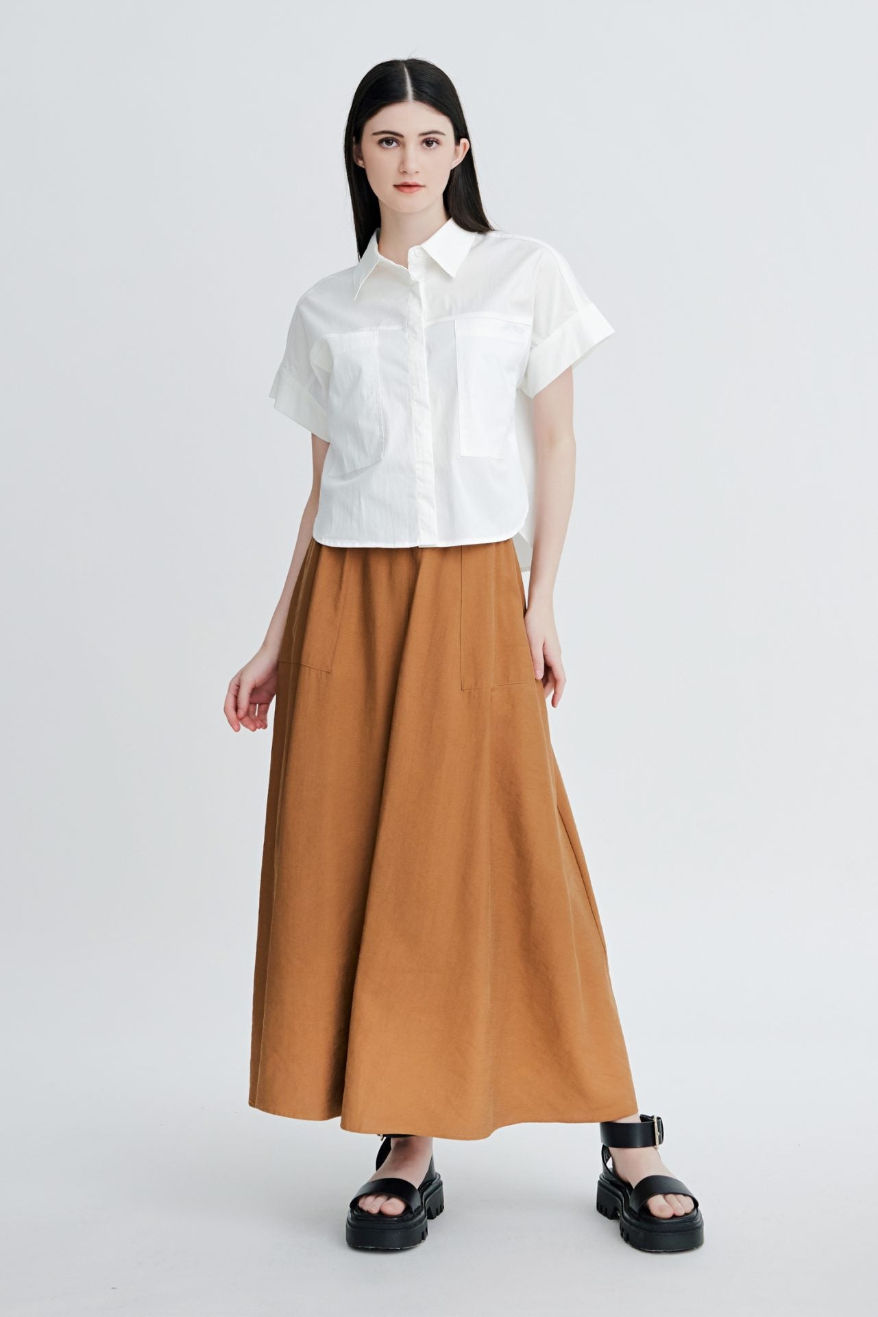 Patch Pocket Circular Skirt