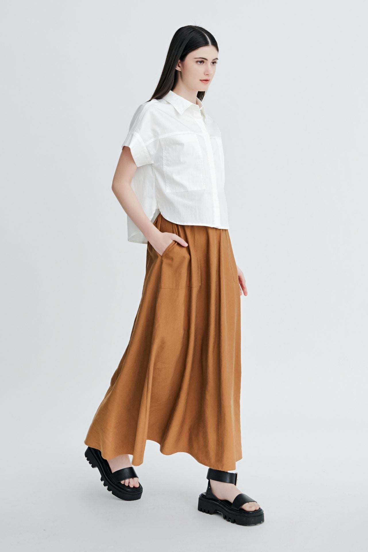 Patch Pocket Circular Skirt